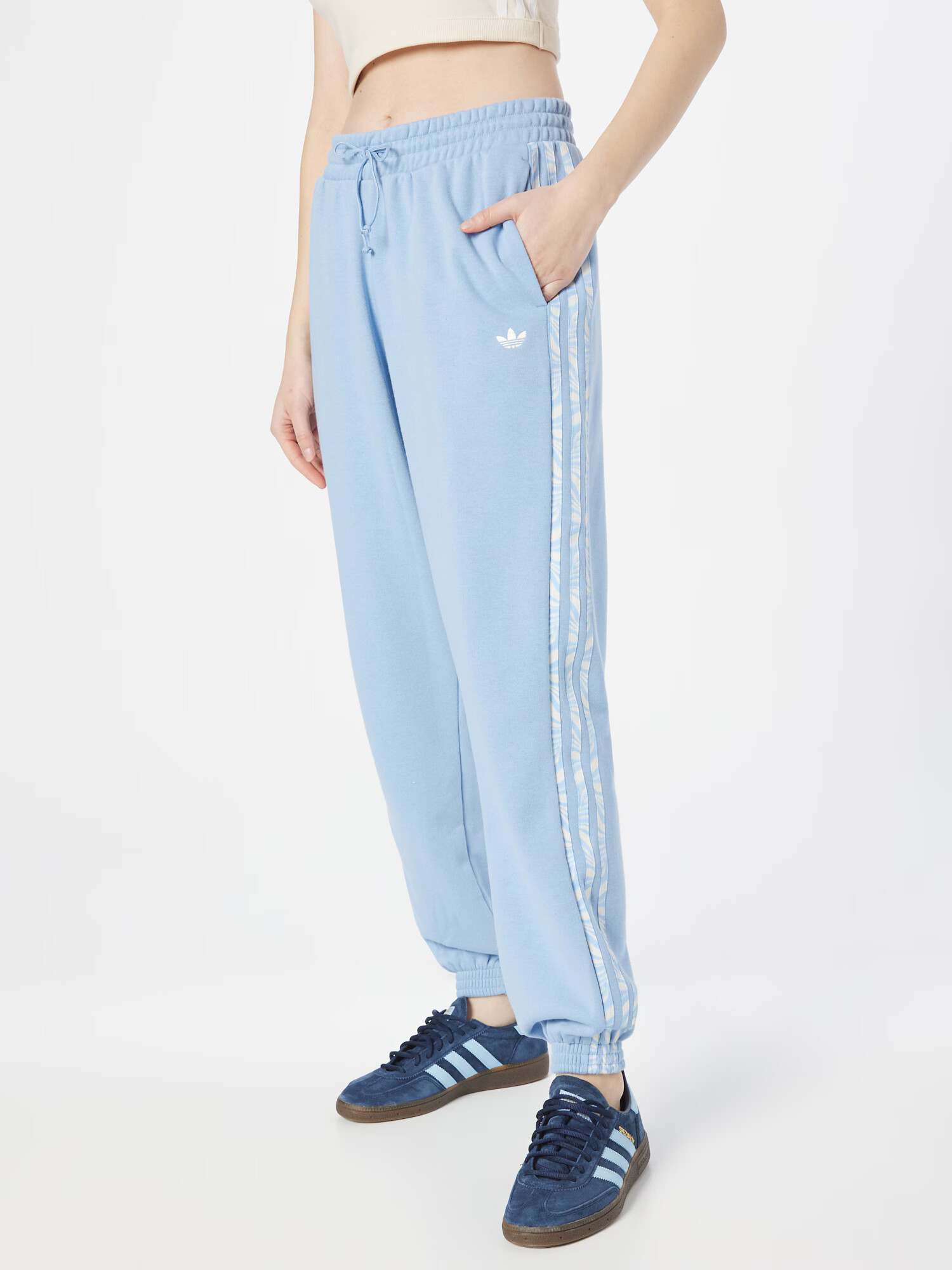 ADIDAS ORIGINALS Hlače svetlo modra / bela - Pepit.si