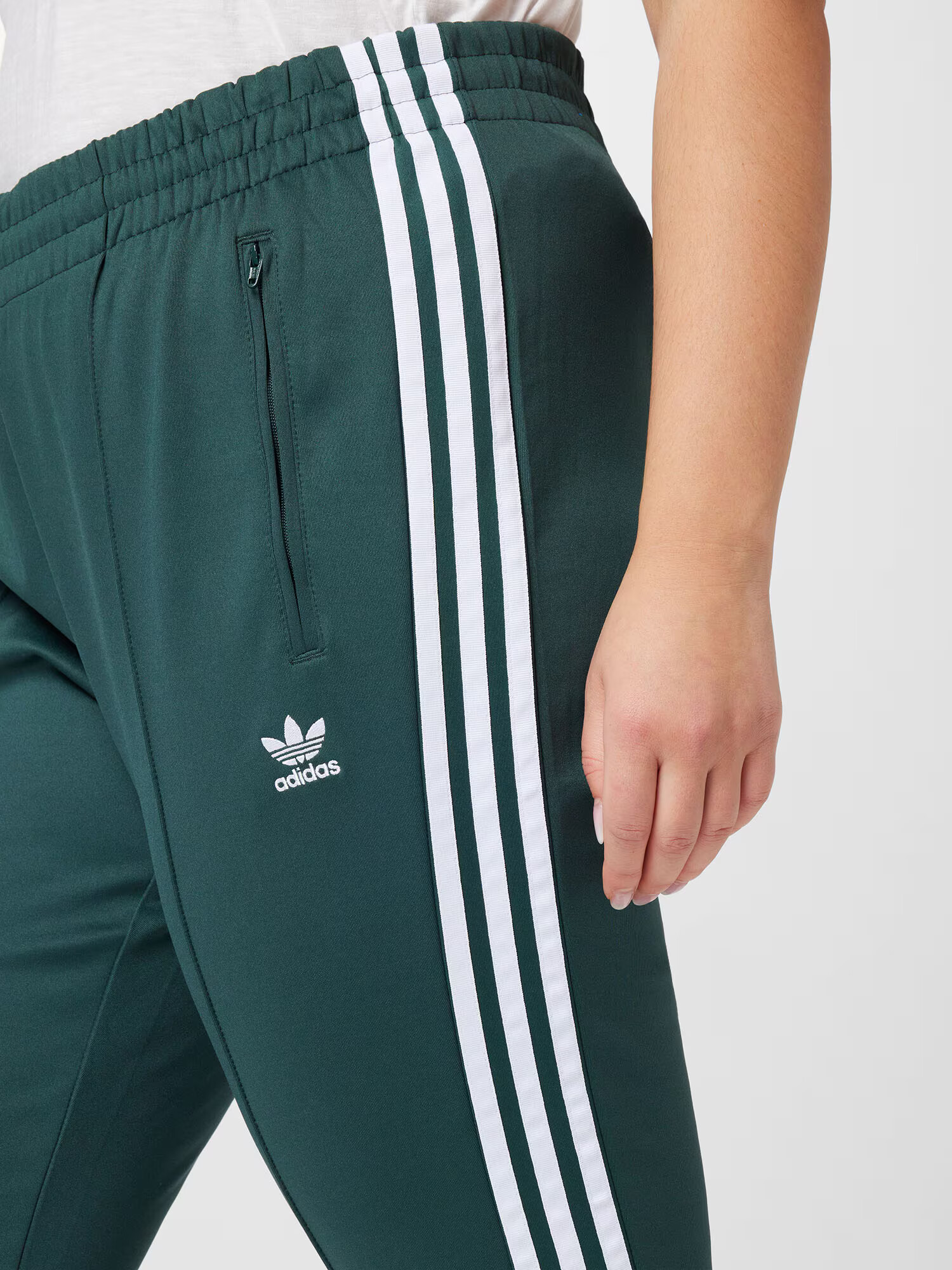 ADIDAS ORIGINALS Hlače temno zelena / bela - Pepit.si