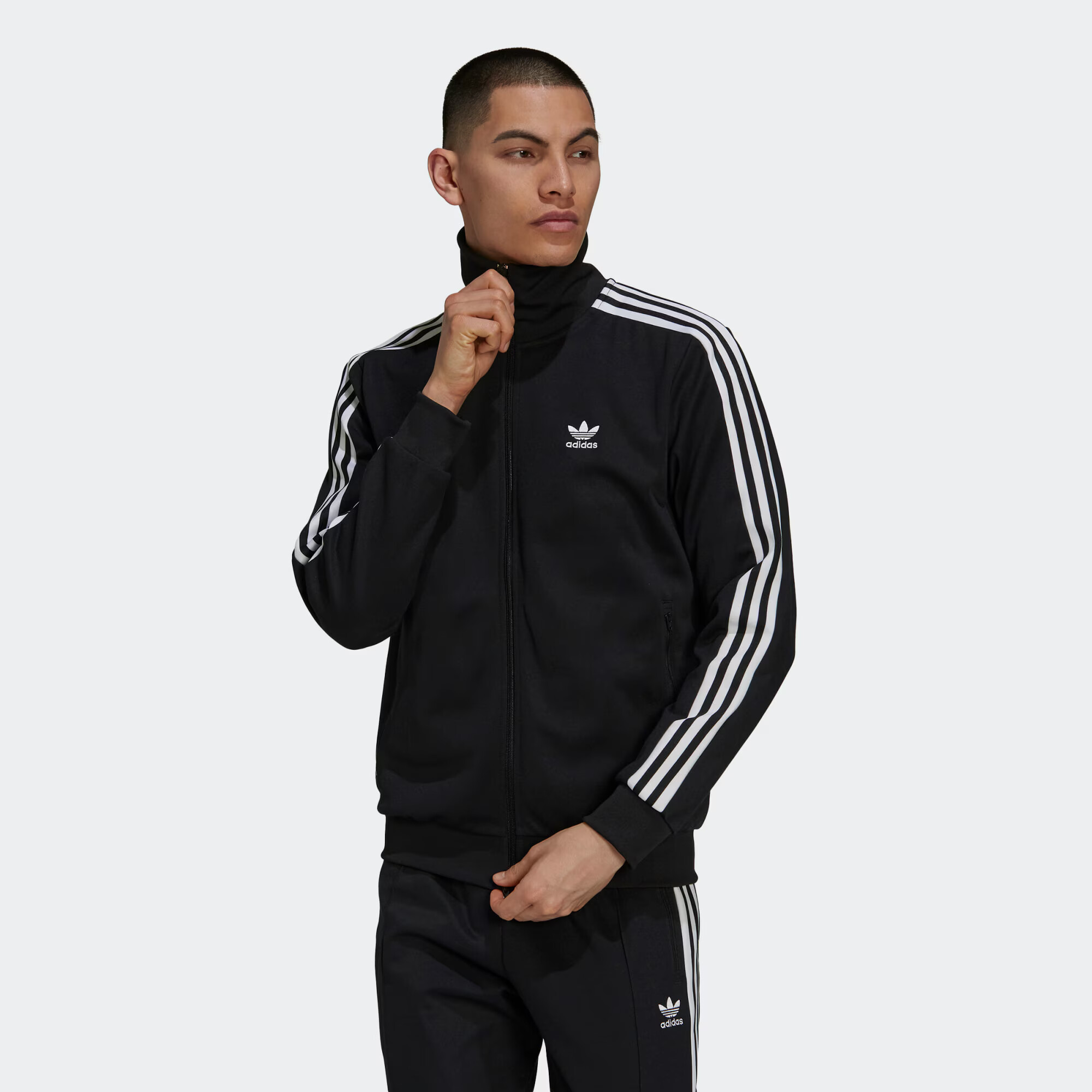 ADIDAS ORIGINALS Jopa na zadrgo 'Beckenbauer' črna / bela - Pepit.si