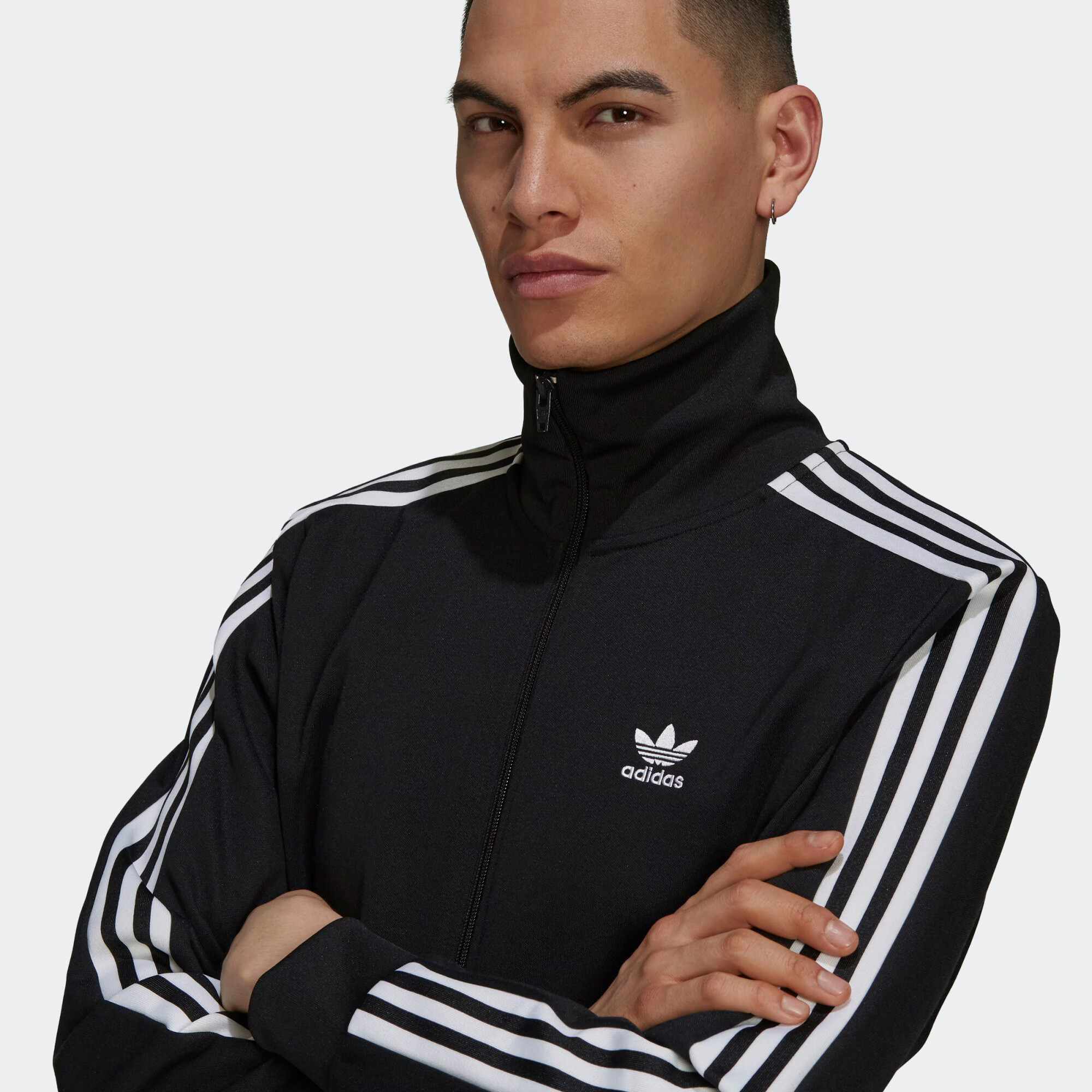 ADIDAS ORIGINALS Jopa na zadrgo 'Beckenbauer' črna / bela - Pepit.si