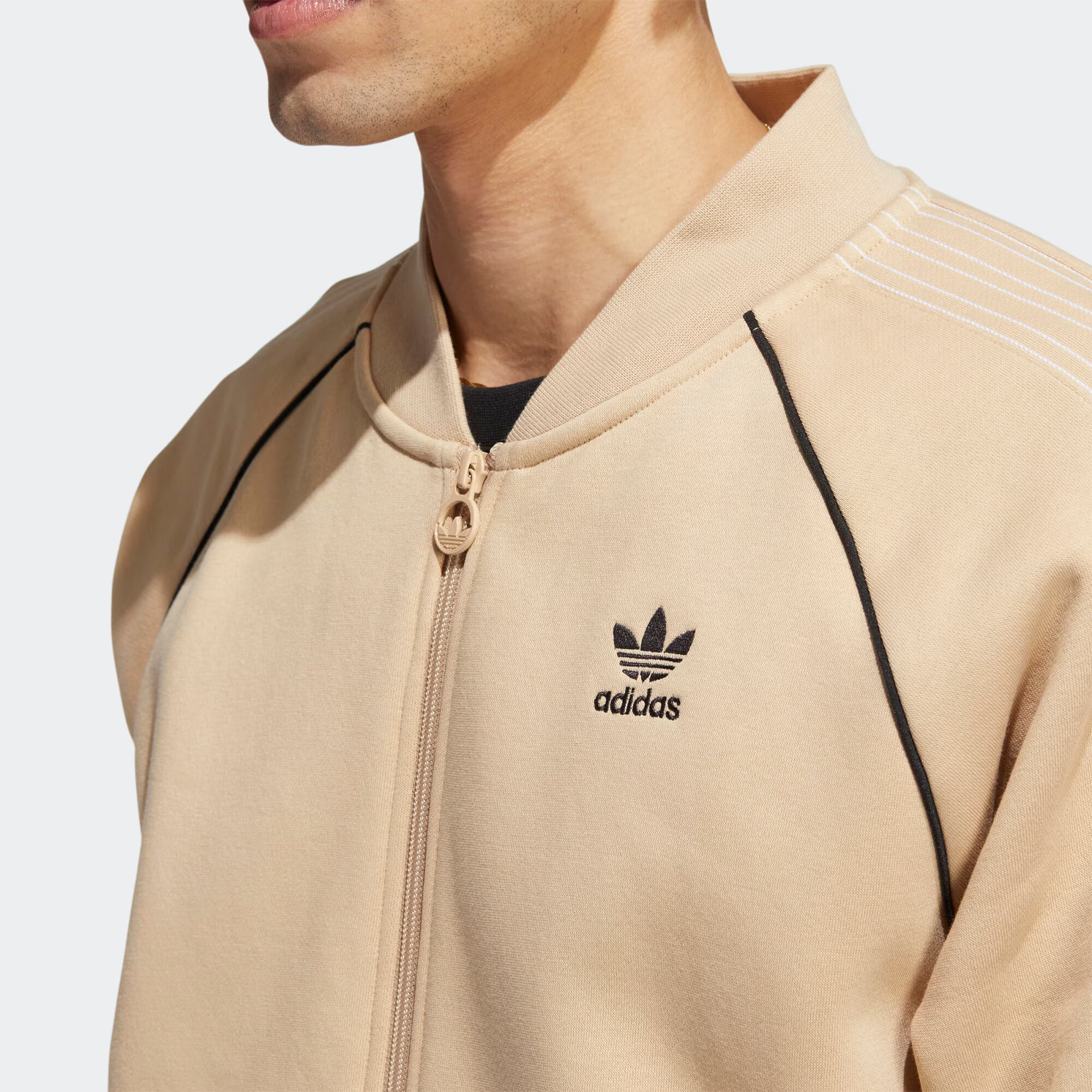 ADIDAS ORIGINALS Jopa na zadrgo bež / črna / bela - Pepit.si