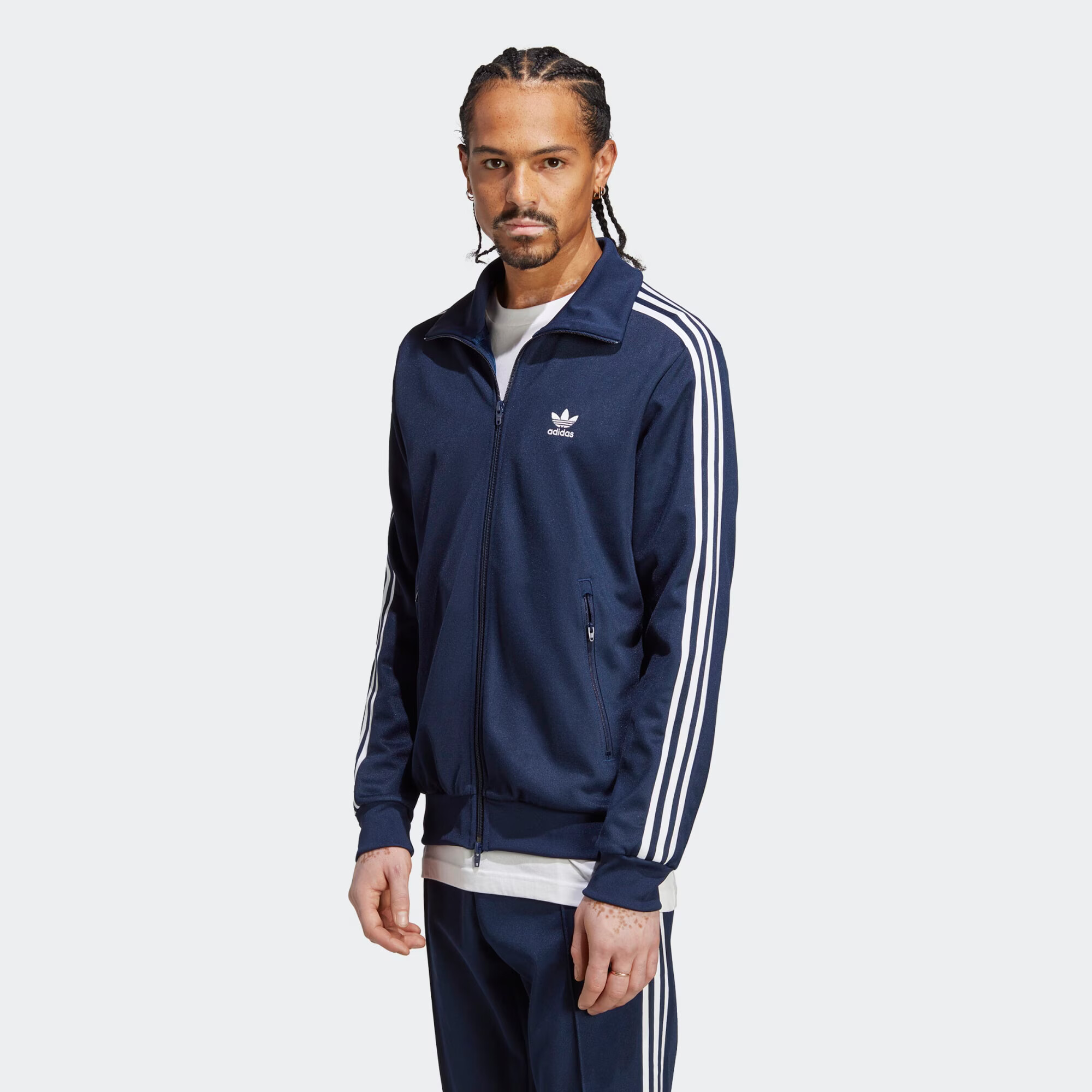 ADIDAS ORIGINALS Jopa na zadrgo indigo / bela - Pepit.si