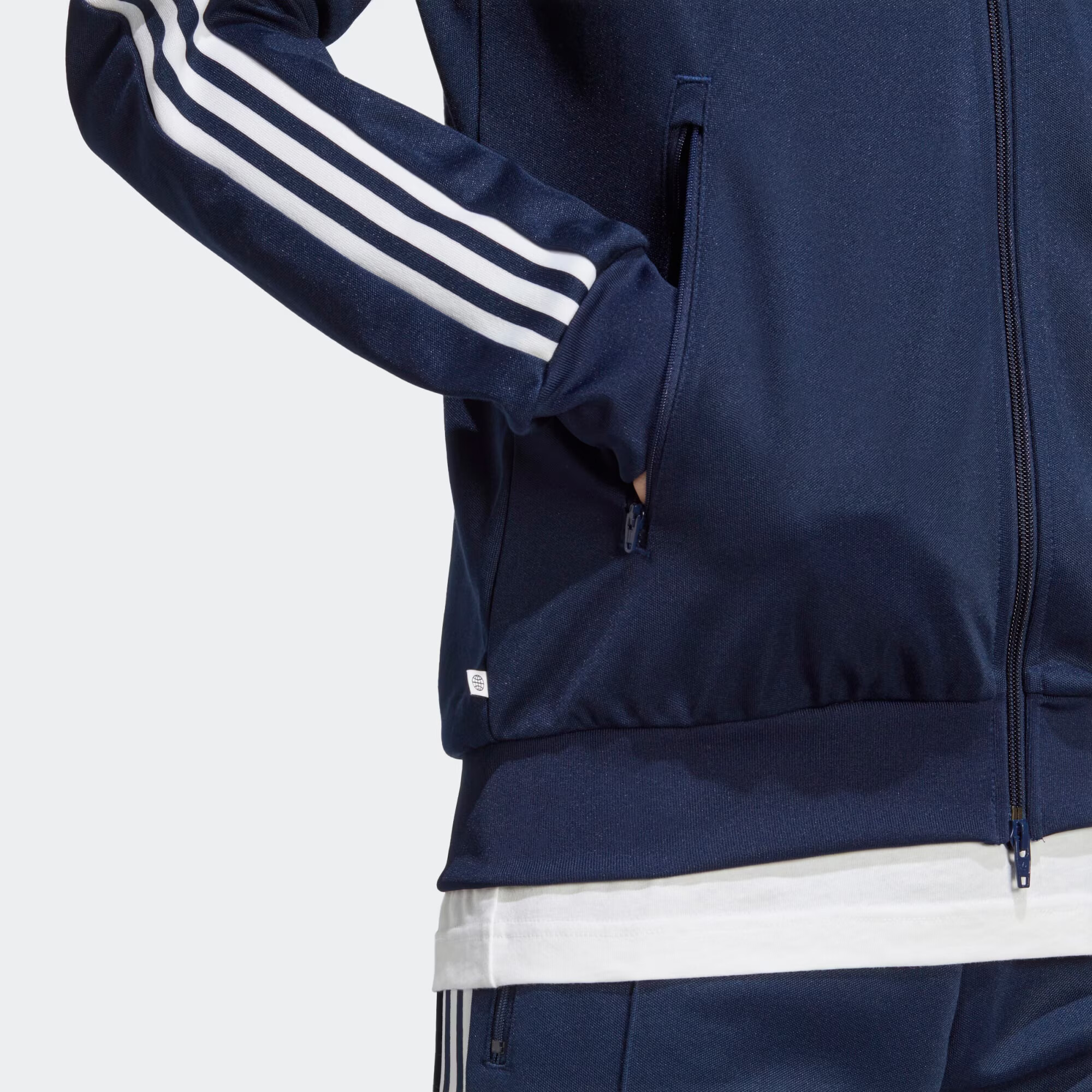 ADIDAS ORIGINALS Jopa na zadrgo indigo / bela - Pepit.si