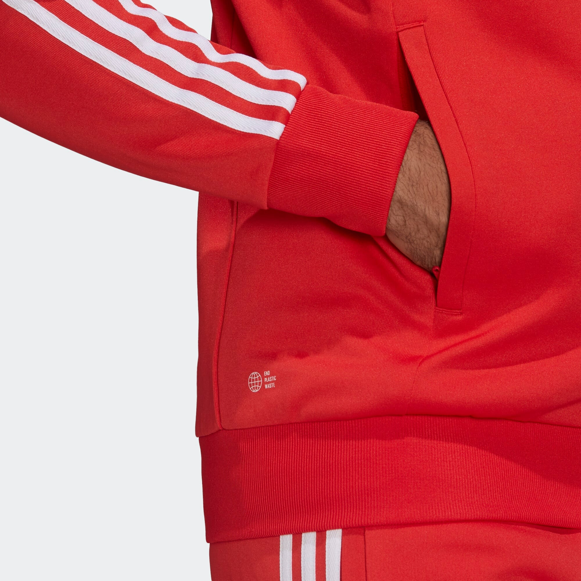 ADIDAS ORIGINALS Jopa na zadrgo rdeča / bela - Pepit.si