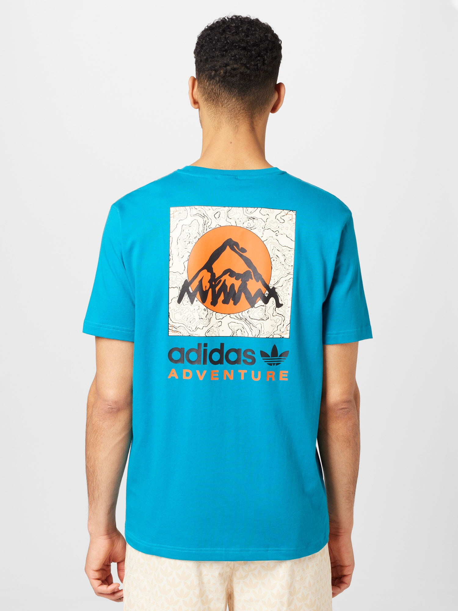 ADIDAS ORIGINALS Majica azur / oranžna / črna / bela - Pepit.si