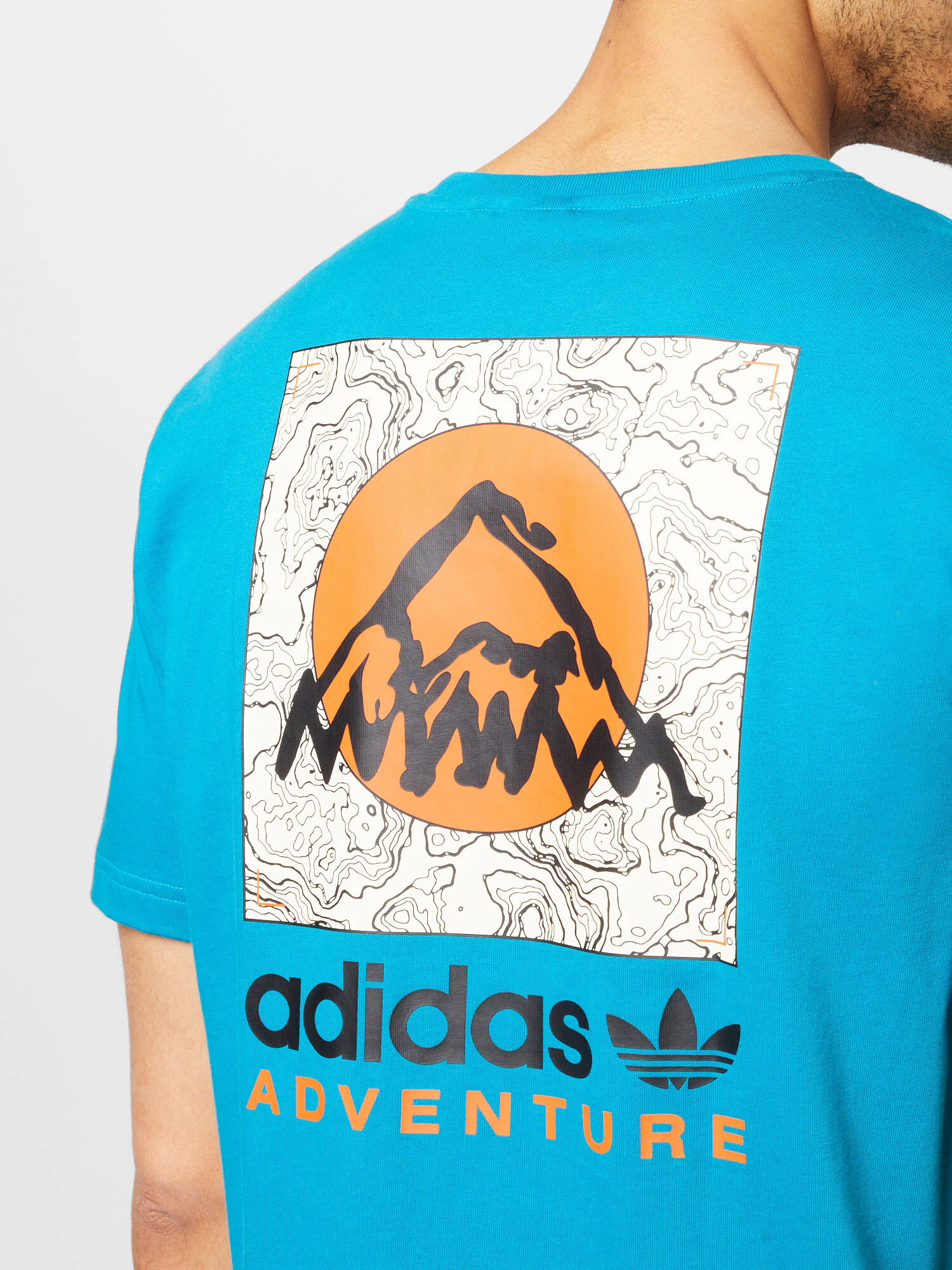 ADIDAS ORIGINALS Majica azur / oranžna / črna / bela - Pepit.si