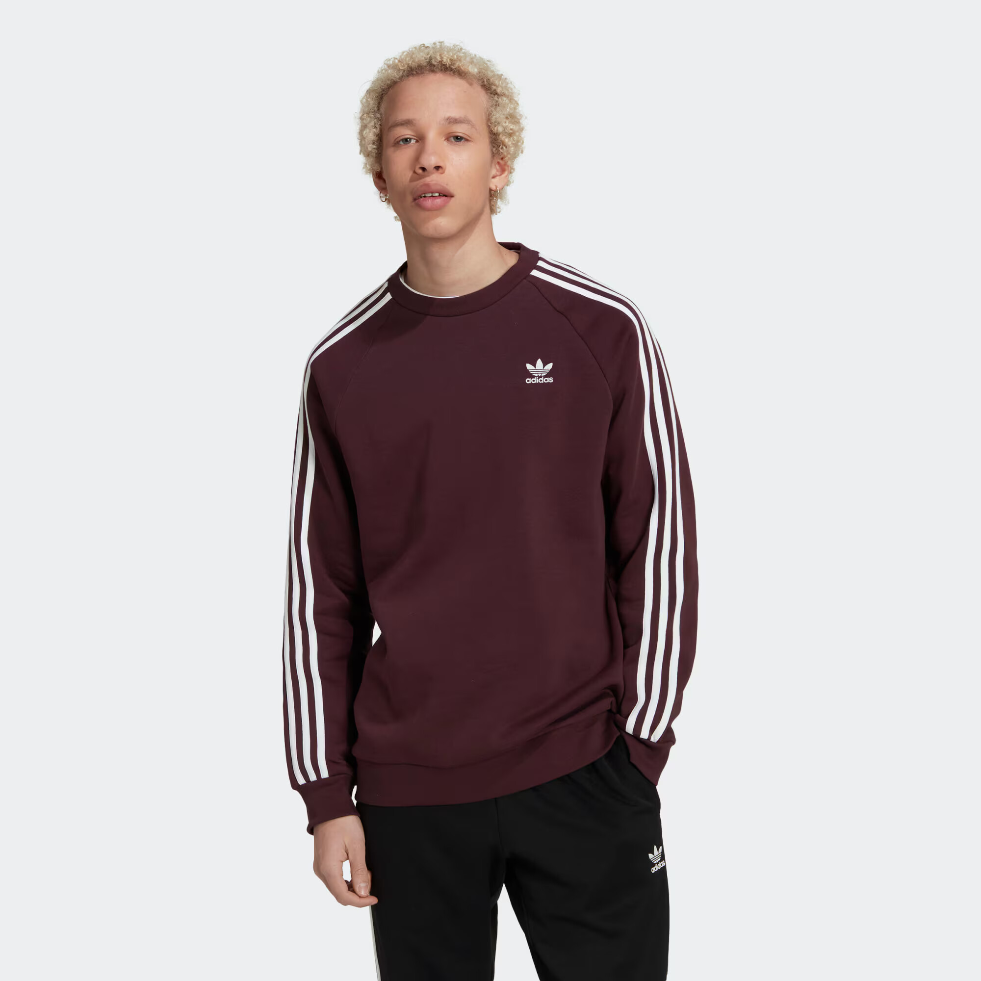 ADIDAS ORIGINALS Majica bordo / bela - Pepit.si