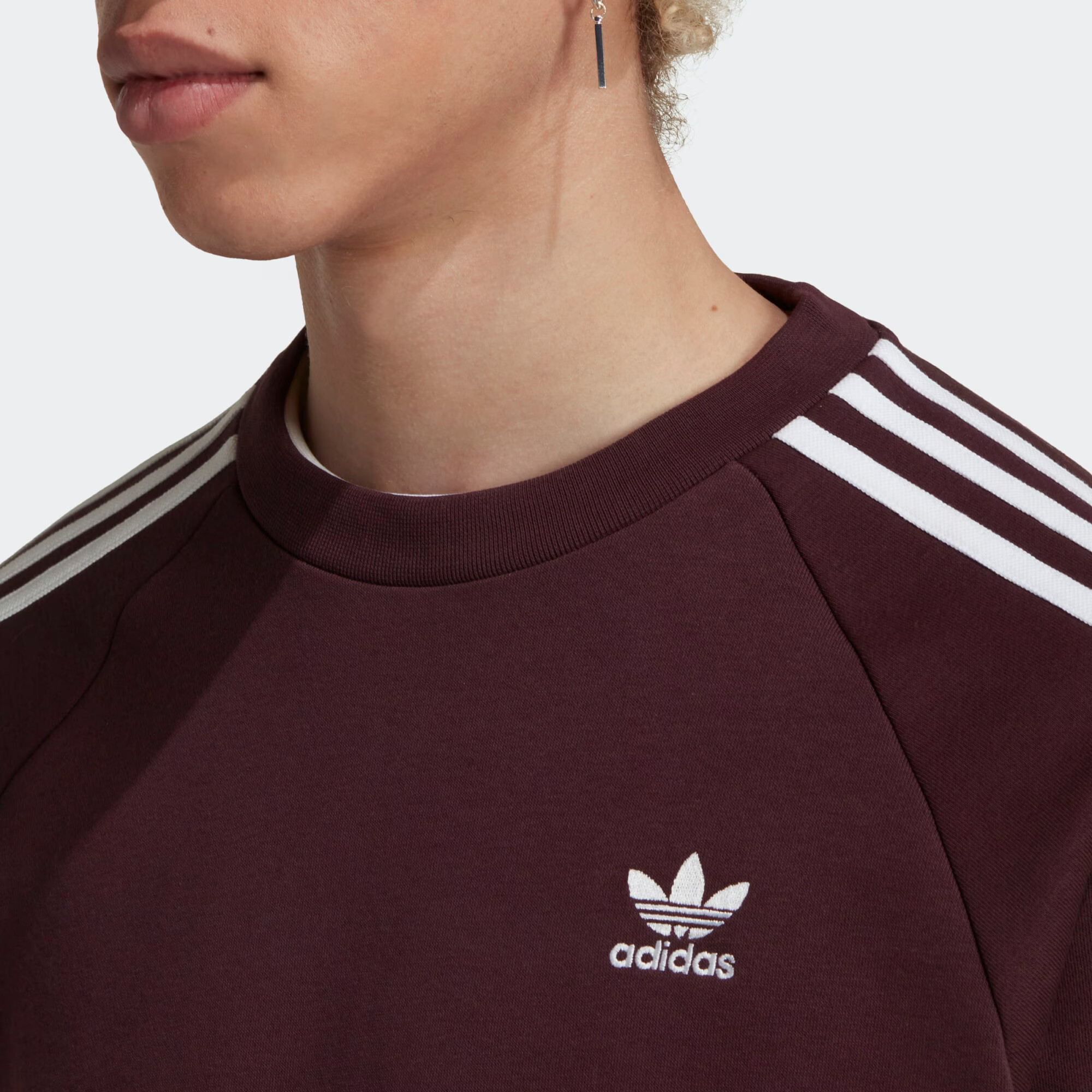 ADIDAS ORIGINALS Majica bordo / bela - Pepit.si