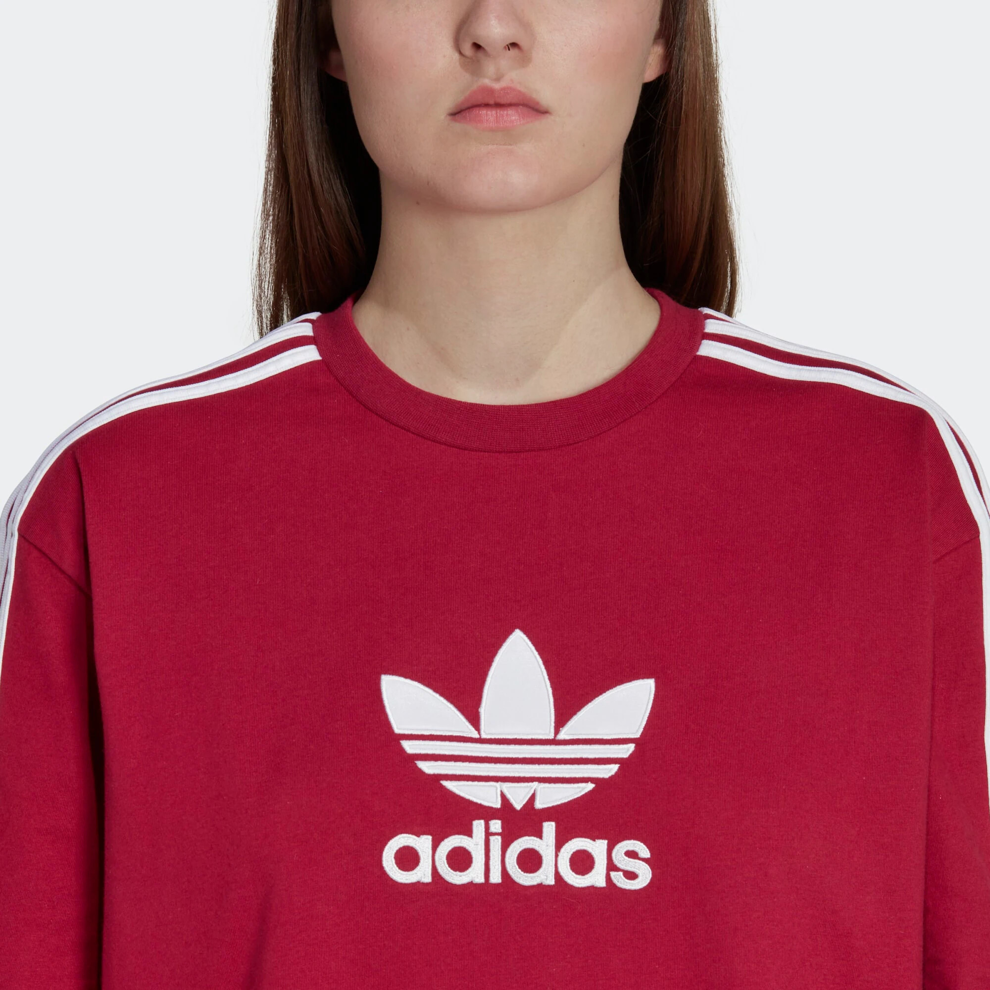 ADIDAS ORIGINALS Majica burgund / bela - Pepit.si