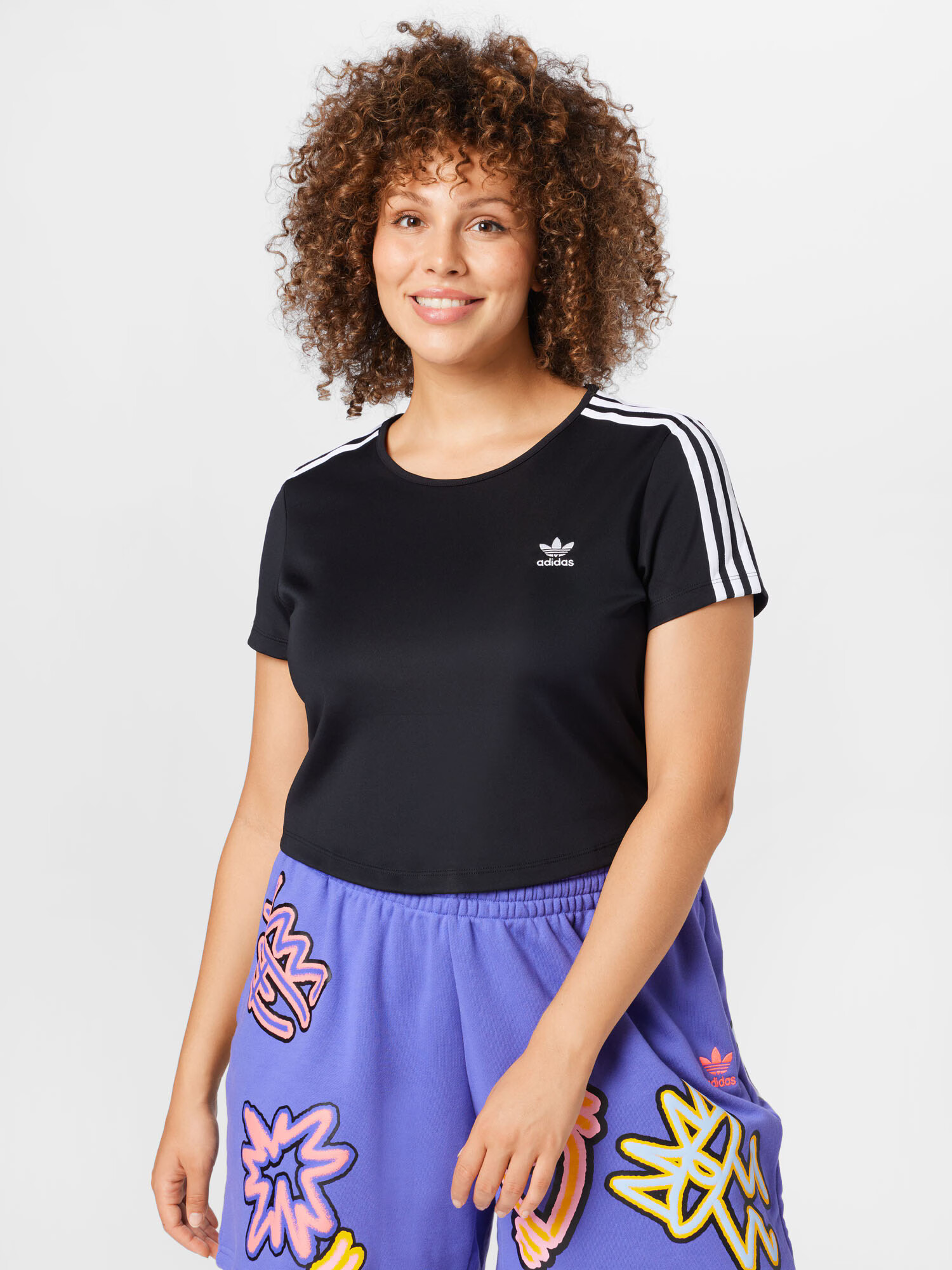 ADIDAS ORIGINALS Majica črna / bela - Pepit.si