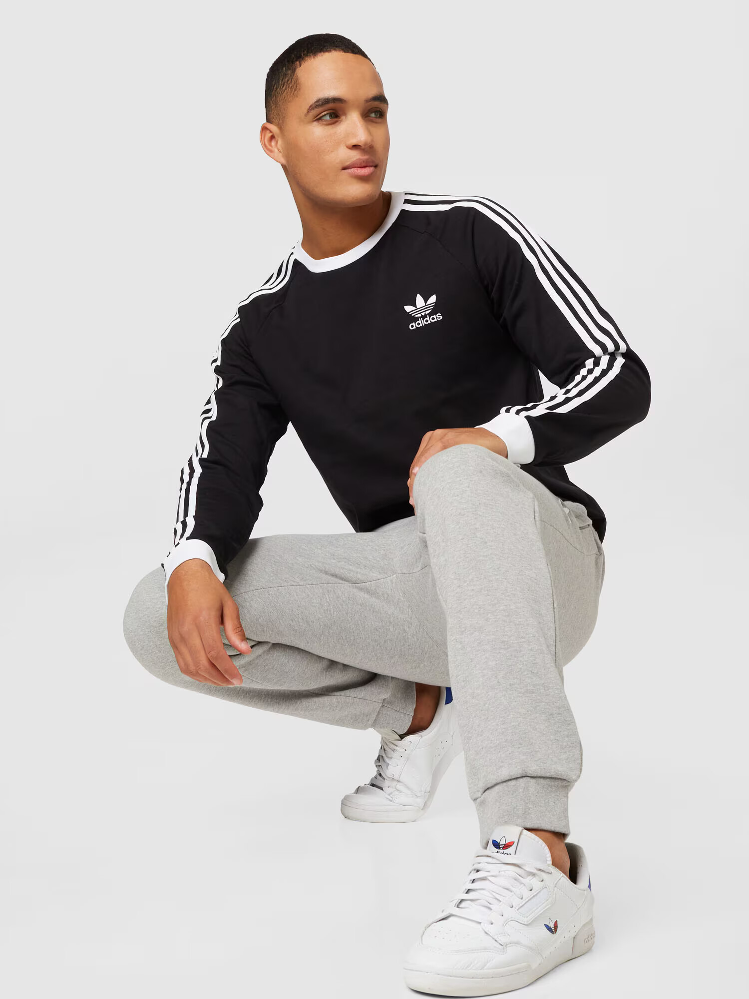 ADIDAS ORIGINALS Majica črna / bela - Pepit.si