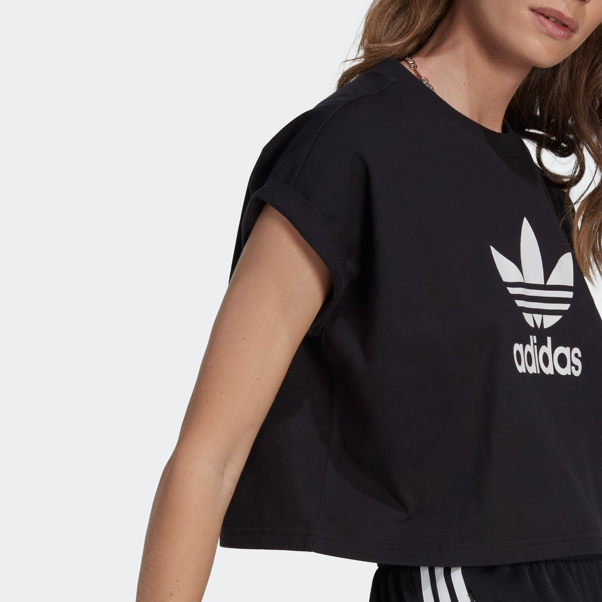 ADIDAS ORIGINALS Majica črna / bela - Pepit.si