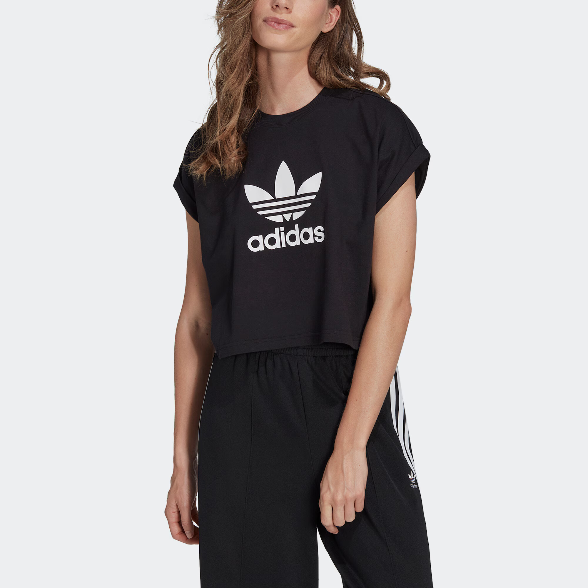 ADIDAS ORIGINALS Majica črna / bela - Pepit.si