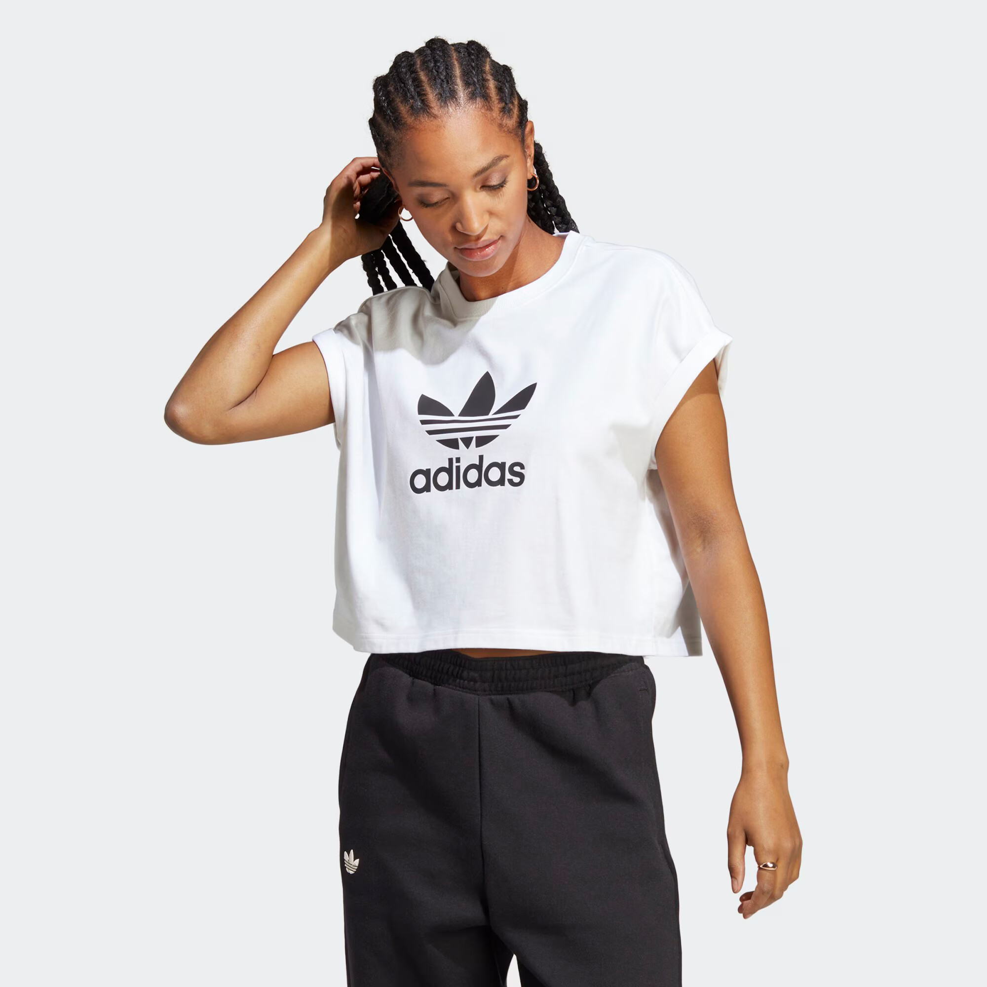 ADIDAS ORIGINALS Majica črna / bela - Pepit.si