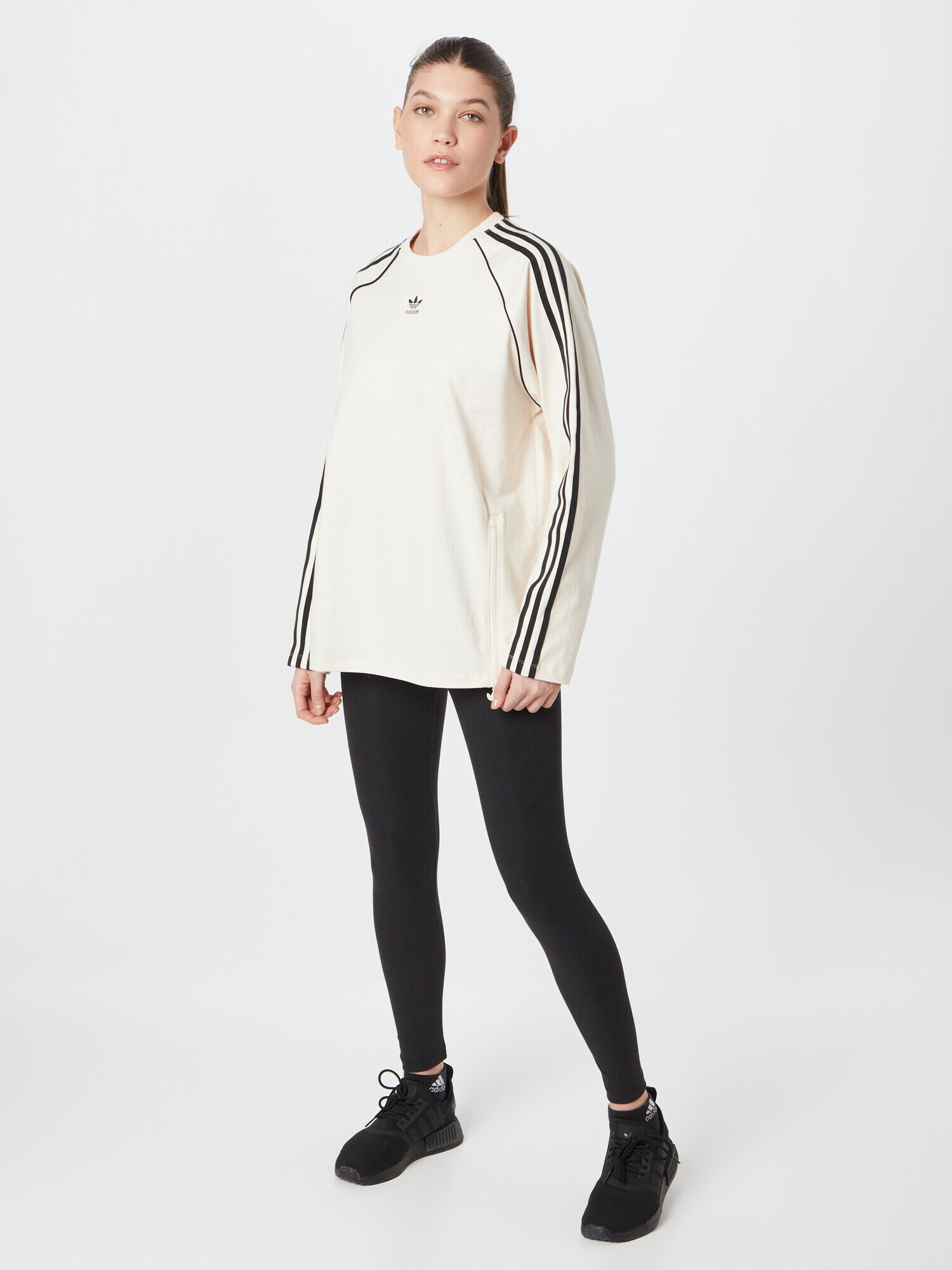 ADIDAS ORIGINALS Majica črna / bela - Pepit.si