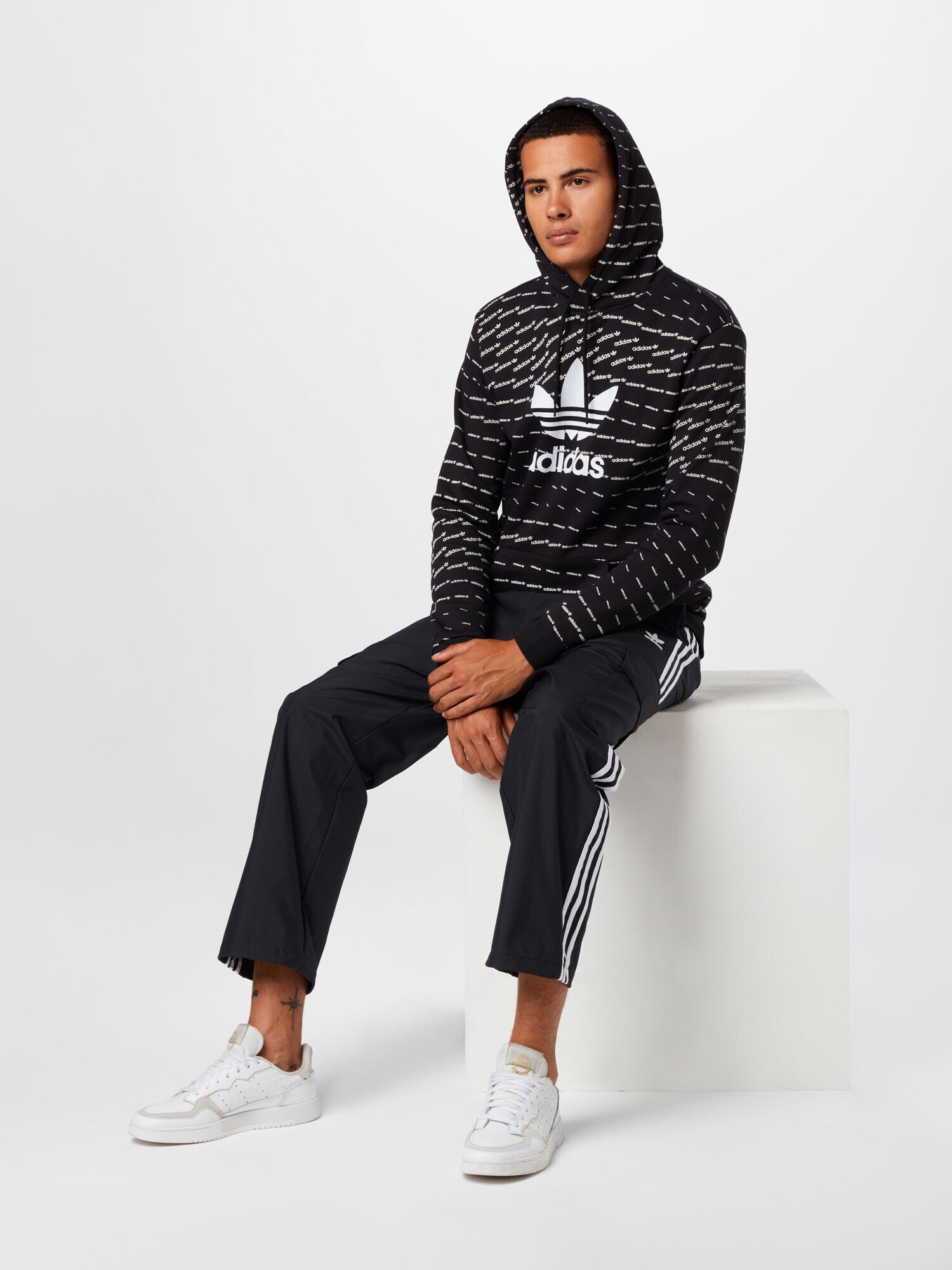 ADIDAS ORIGINALS Majica črna / bela - Pepit.si