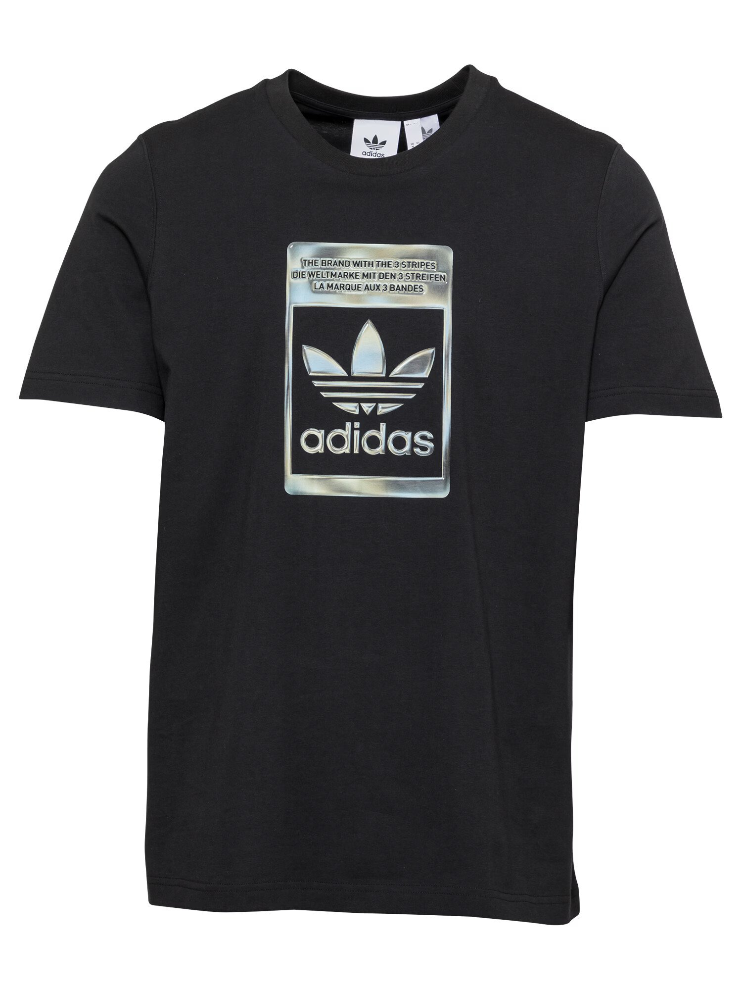 ADIDAS ORIGINALS Majica črna / srebrna - Pepit.si