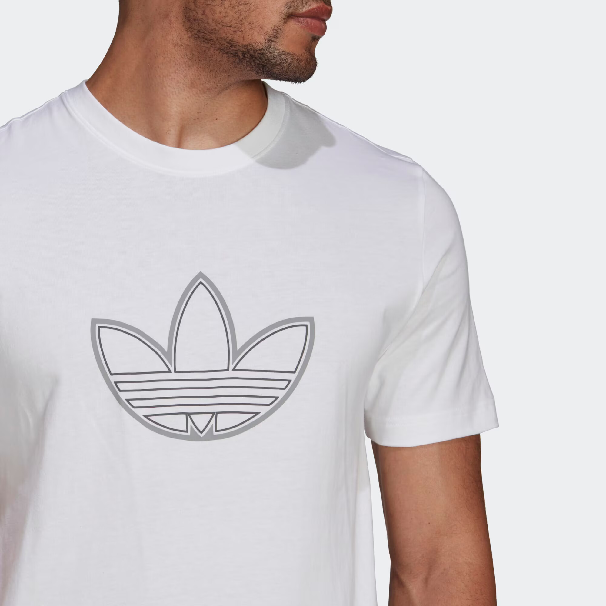 ADIDAS ORIGINALS Majica črna / srebrna / bela - Pepit.si