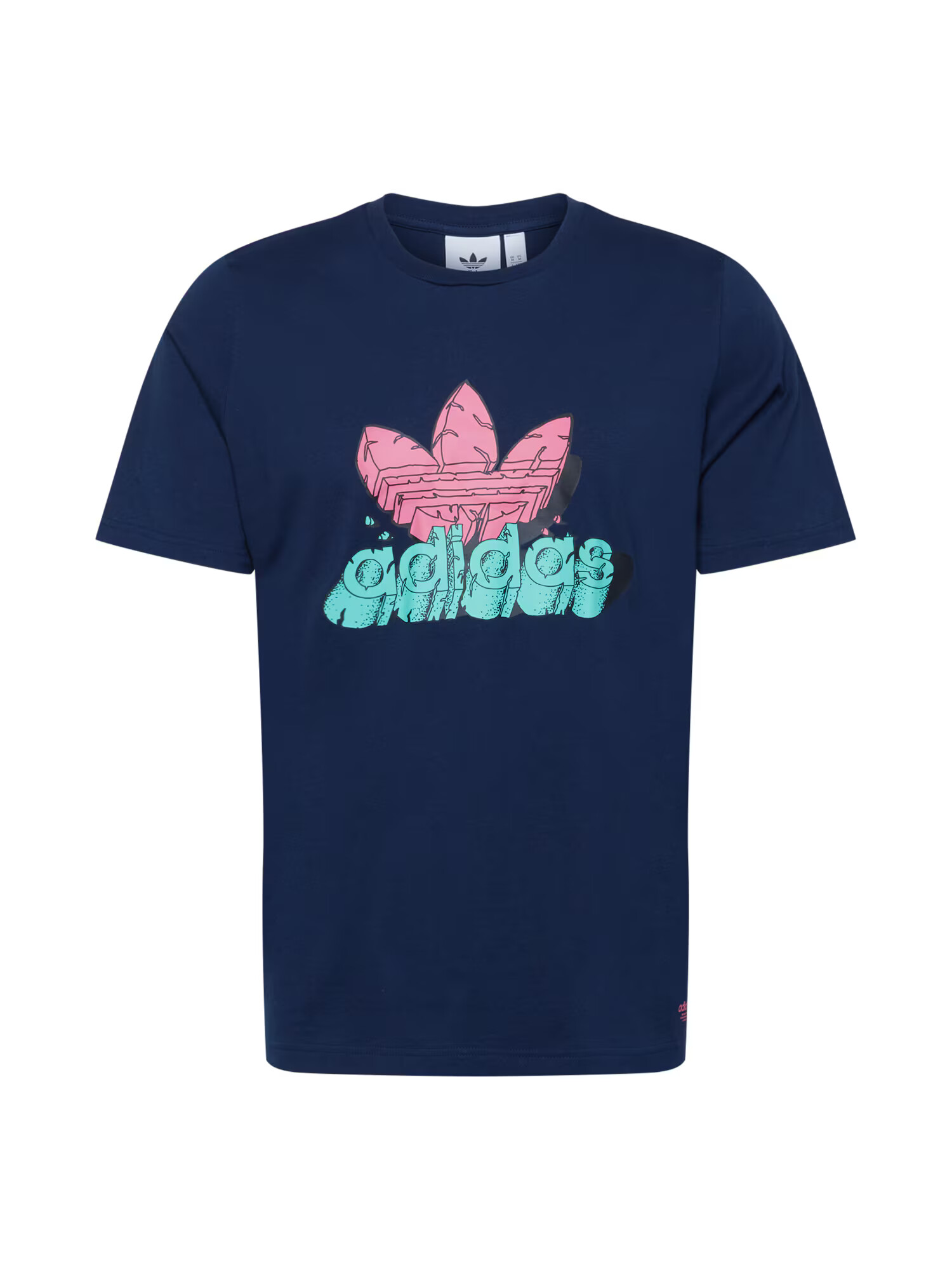 ADIDAS ORIGINALS Majica 'Funny Dino' mornarska / žad / svetlo roza / črna - Pepit.si