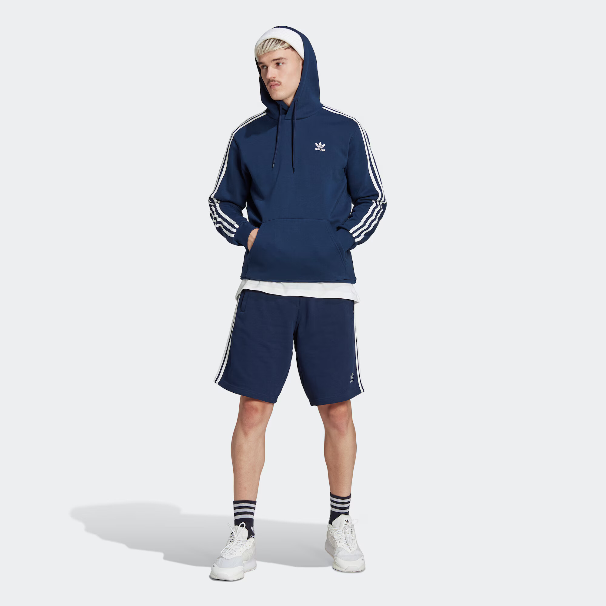 ADIDAS ORIGINALS Majica indigo / bela - Pepit.si