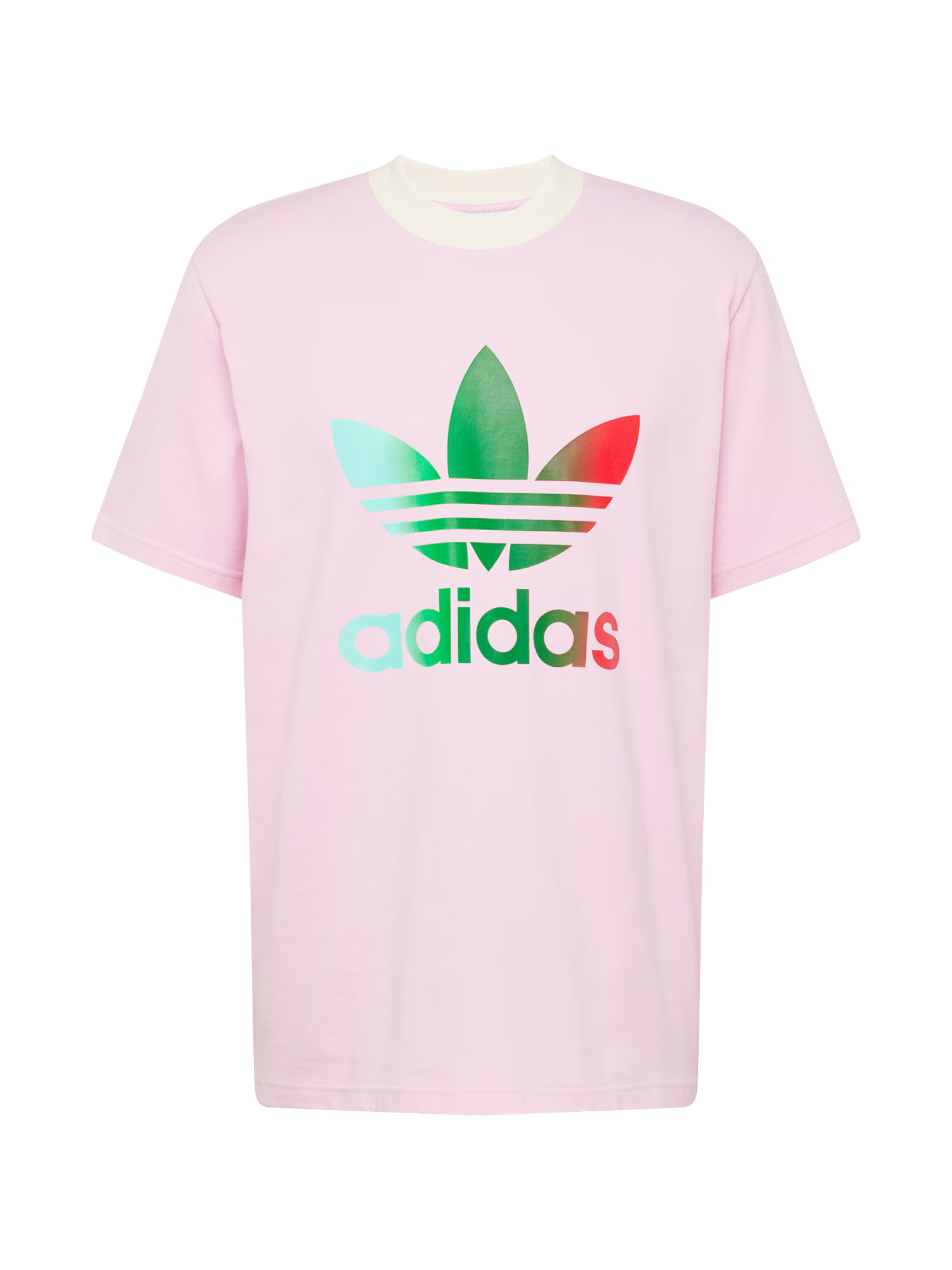 ADIDAS ORIGINALS Majica kremna / travnato zelena / roza / rdeča - Pepit.si