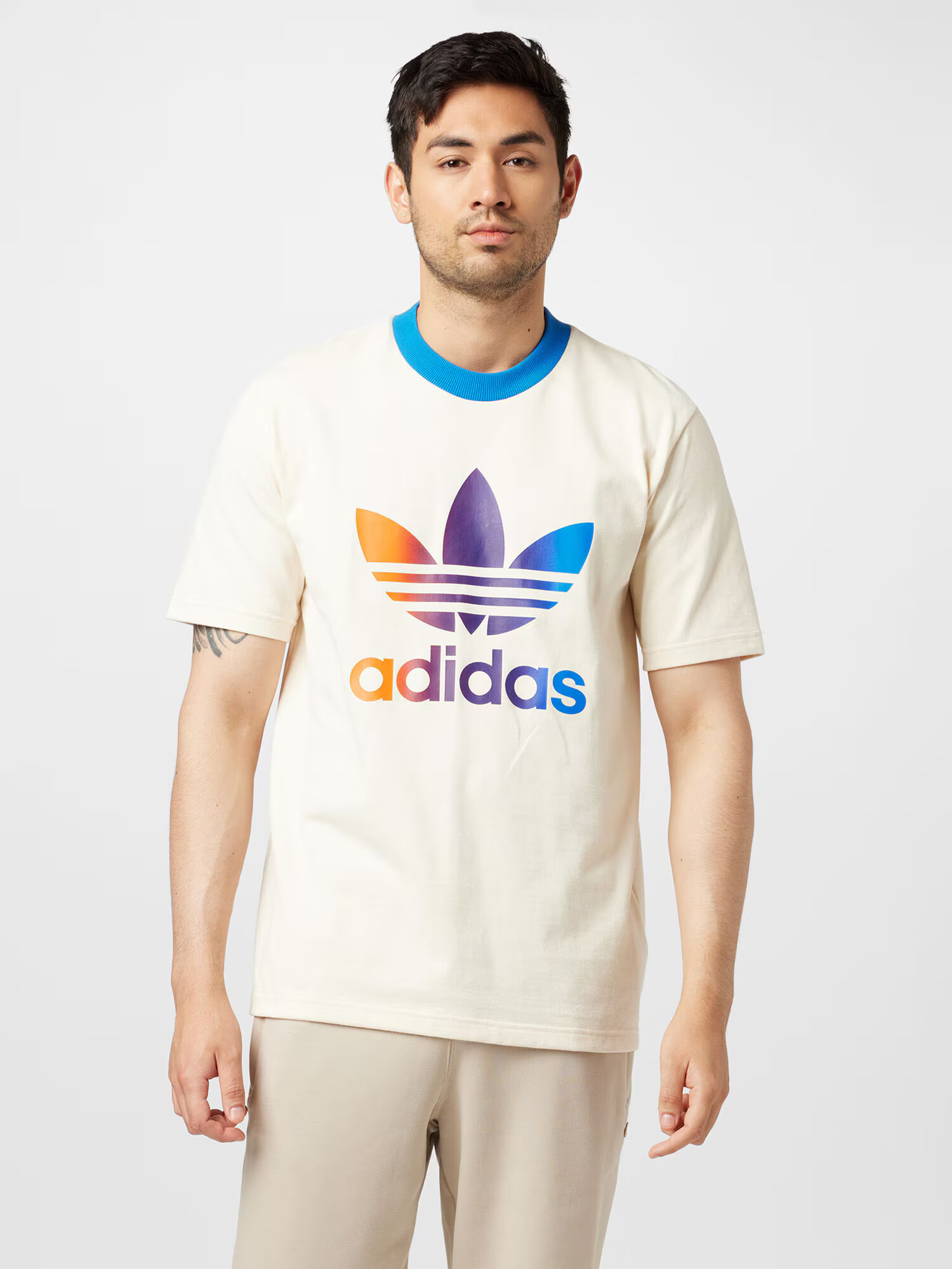 ADIDAS ORIGINALS Majica modra / svetlo lila / oranžna / off-bela - Pepit.si