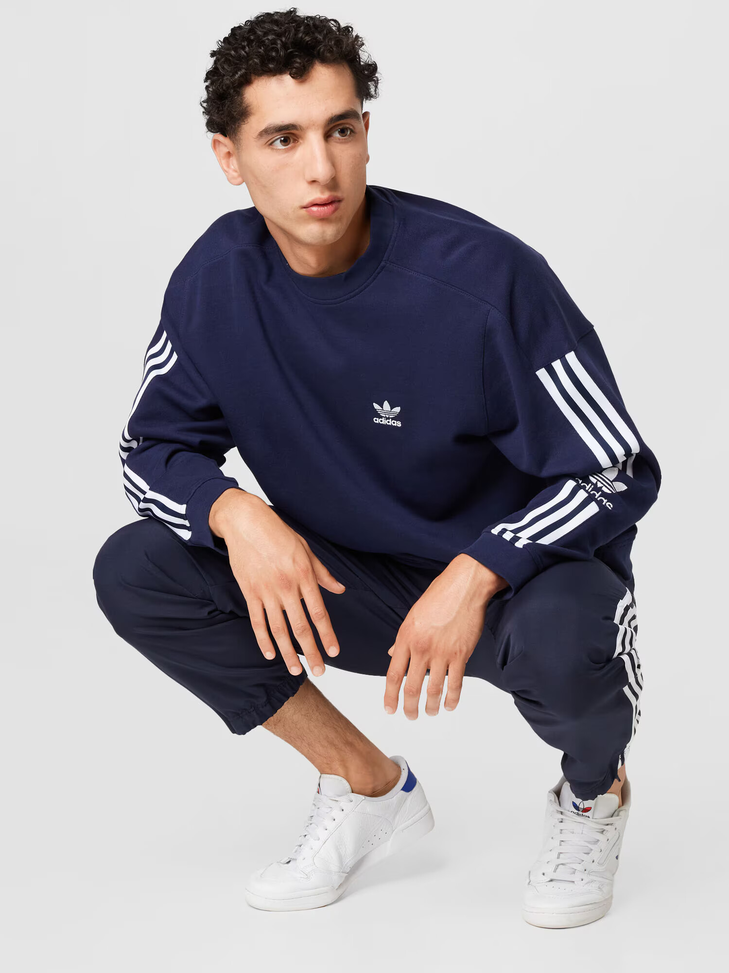 ADIDAS ORIGINALS Majica mornarska / bela - Pepit.si