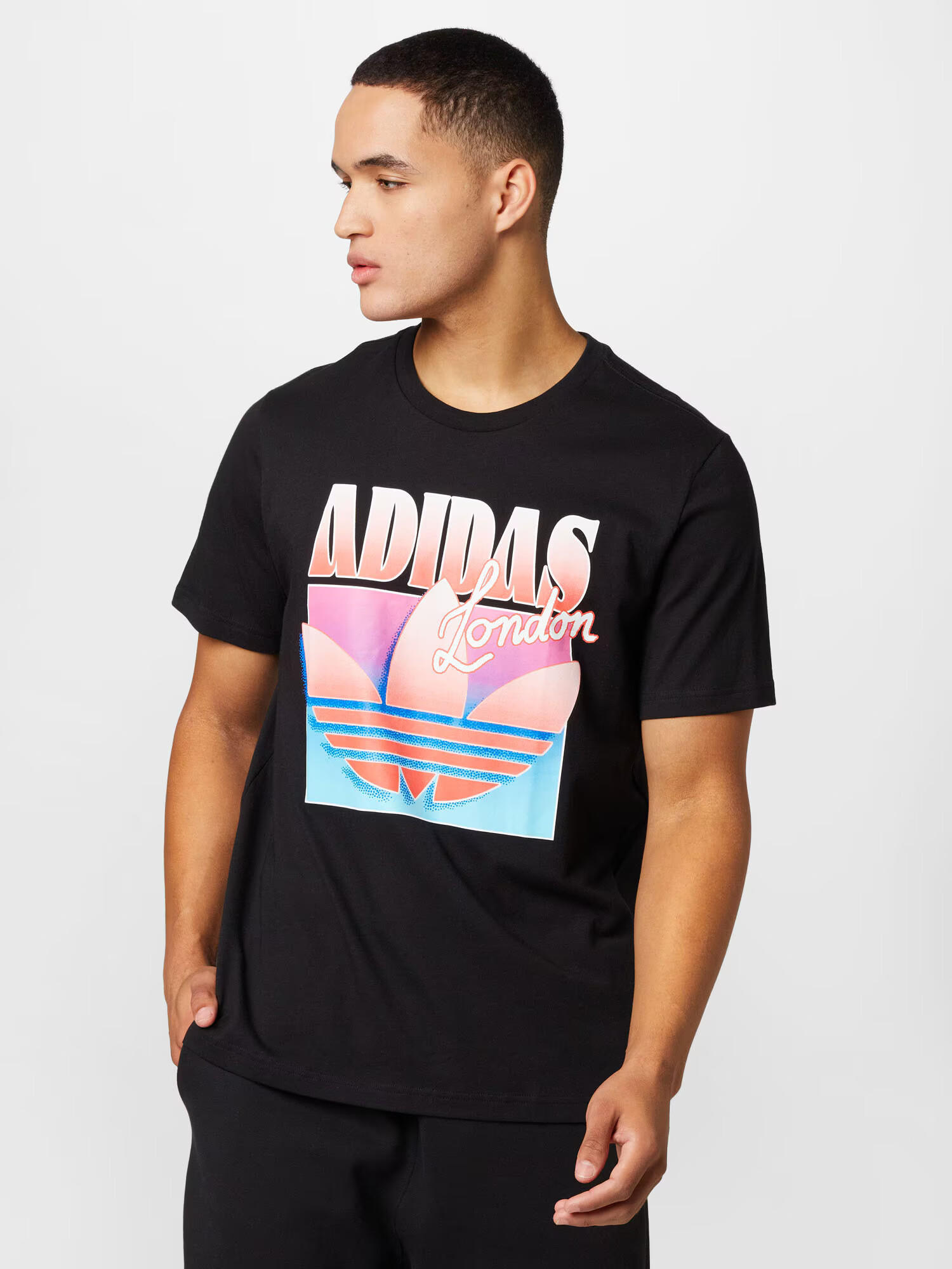 ADIDAS ORIGINALS Majica 'Londn' nebeško modra / marelica / eozin / črna - Pepit.si