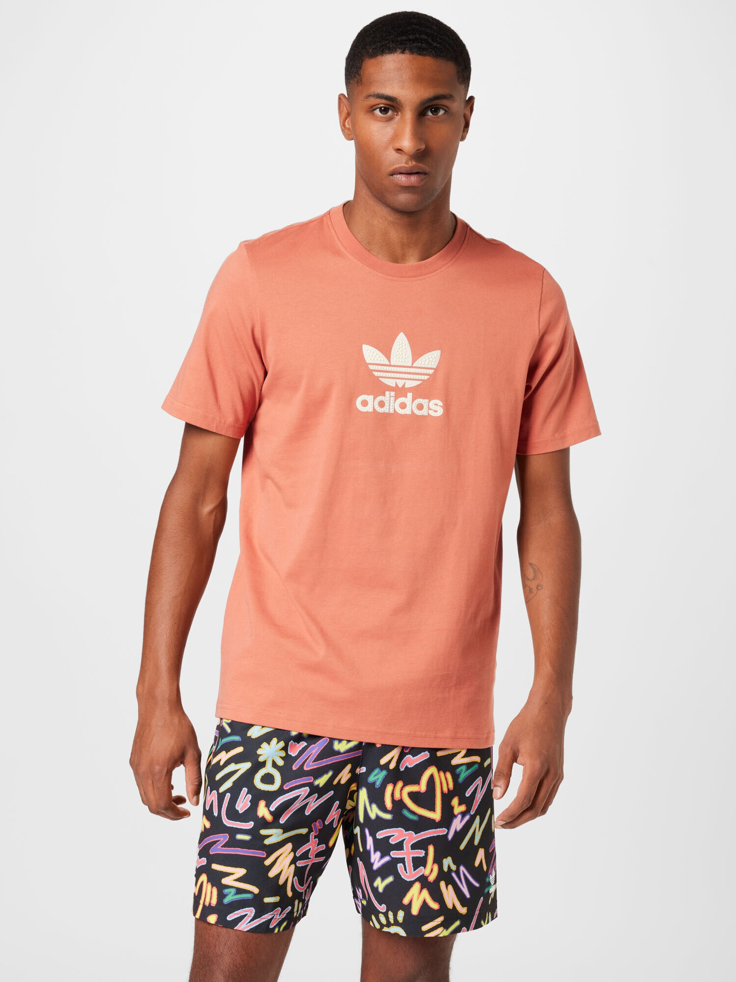 ADIDAS ORIGINALS Majica oranžna / bela - Pepit.si