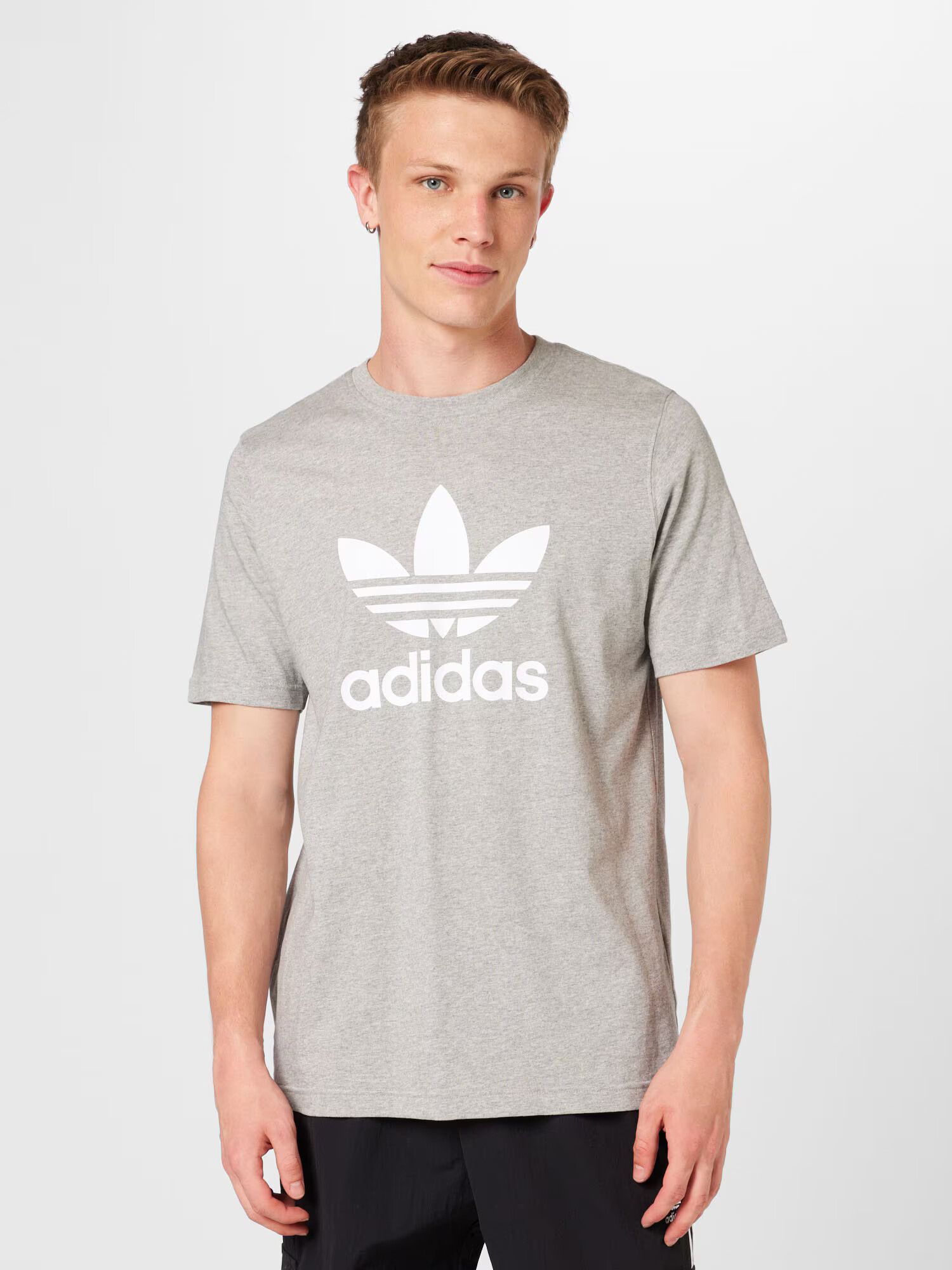 ADIDAS ORIGINALS Majica pegasto siva / bela - Pepit.si