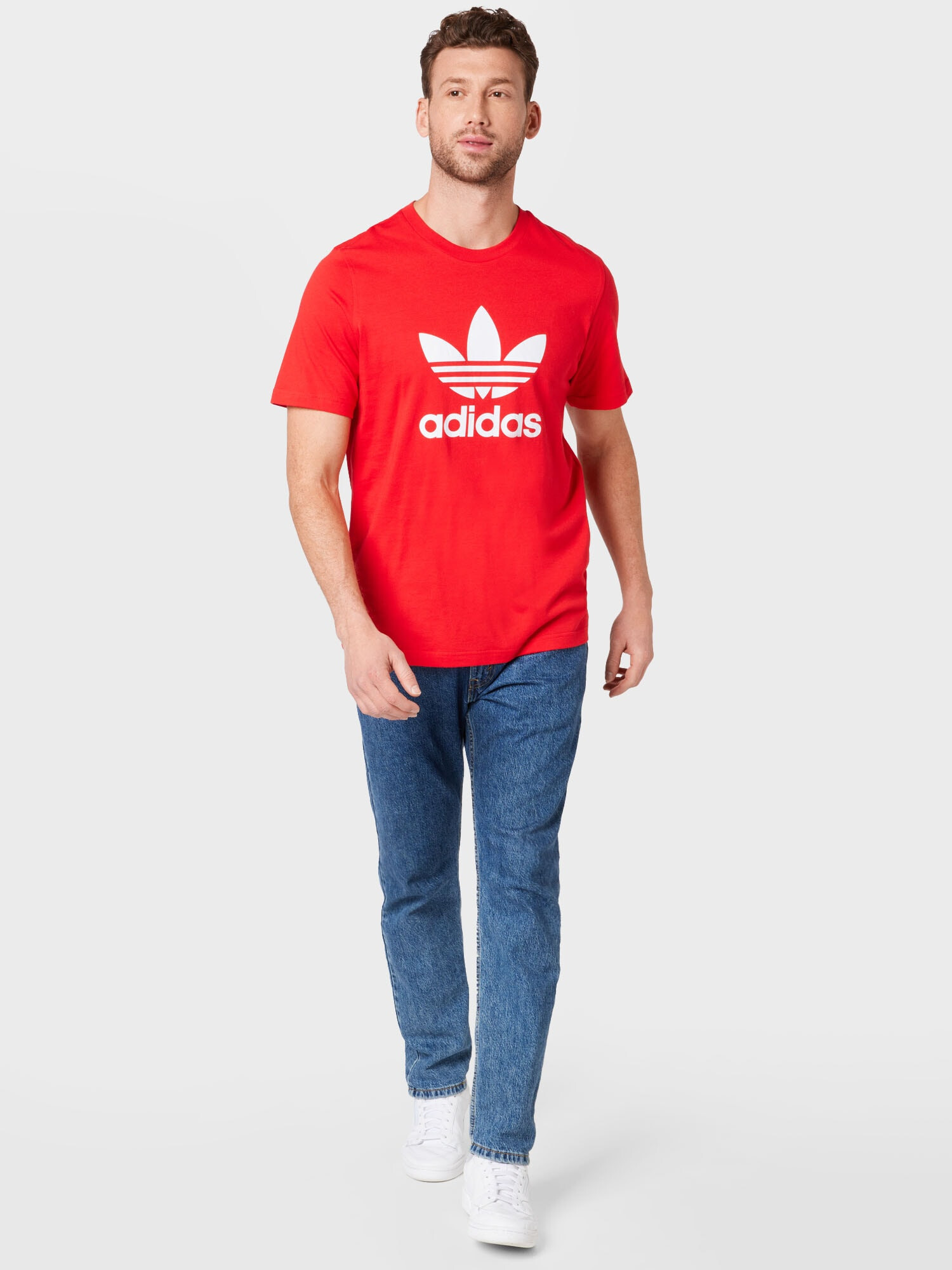 ADIDAS ORIGINALS Majica rdeča / bela - Pepit.si