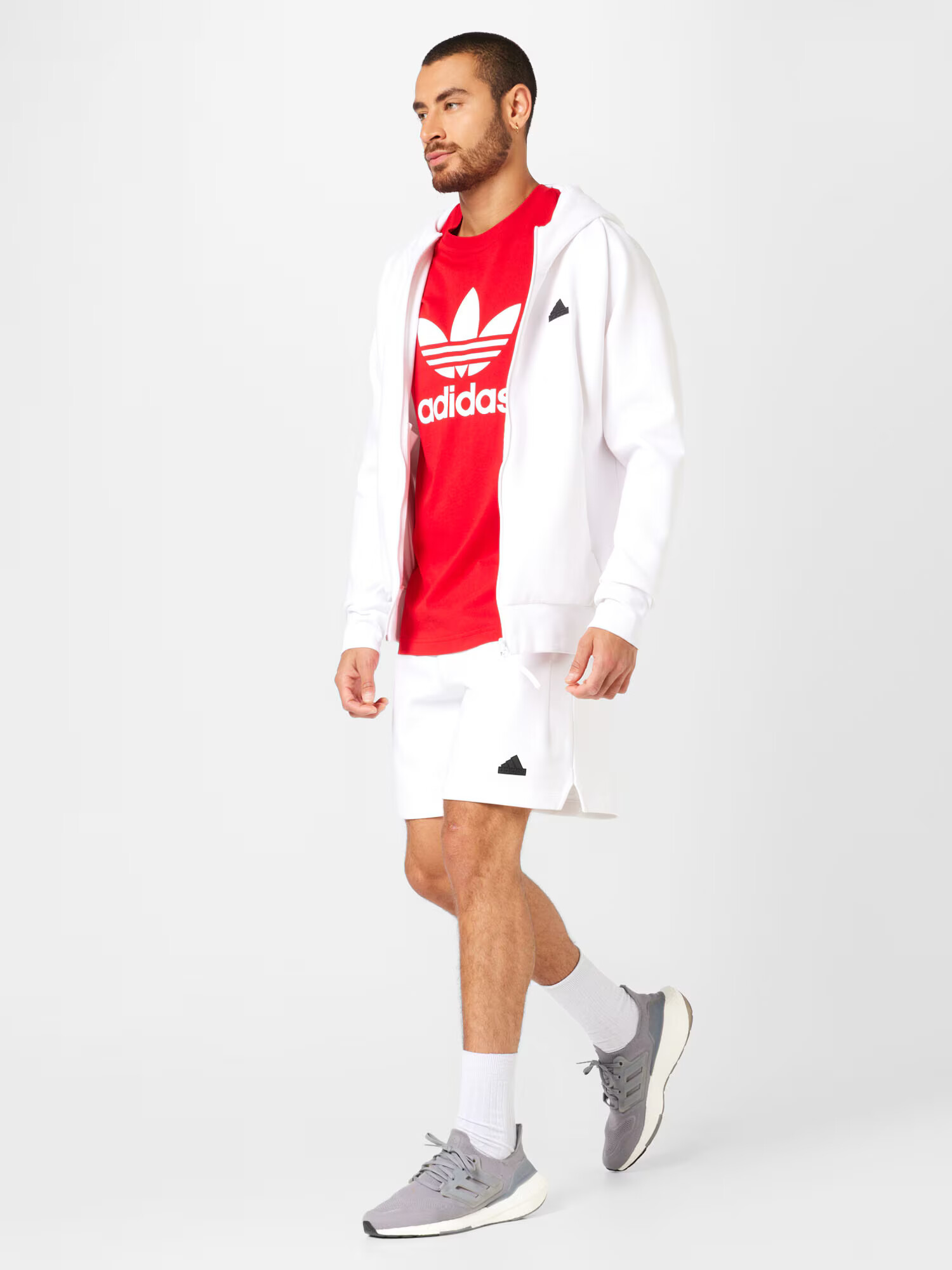 ADIDAS ORIGINALS Majica rdeča / bela - Pepit.si