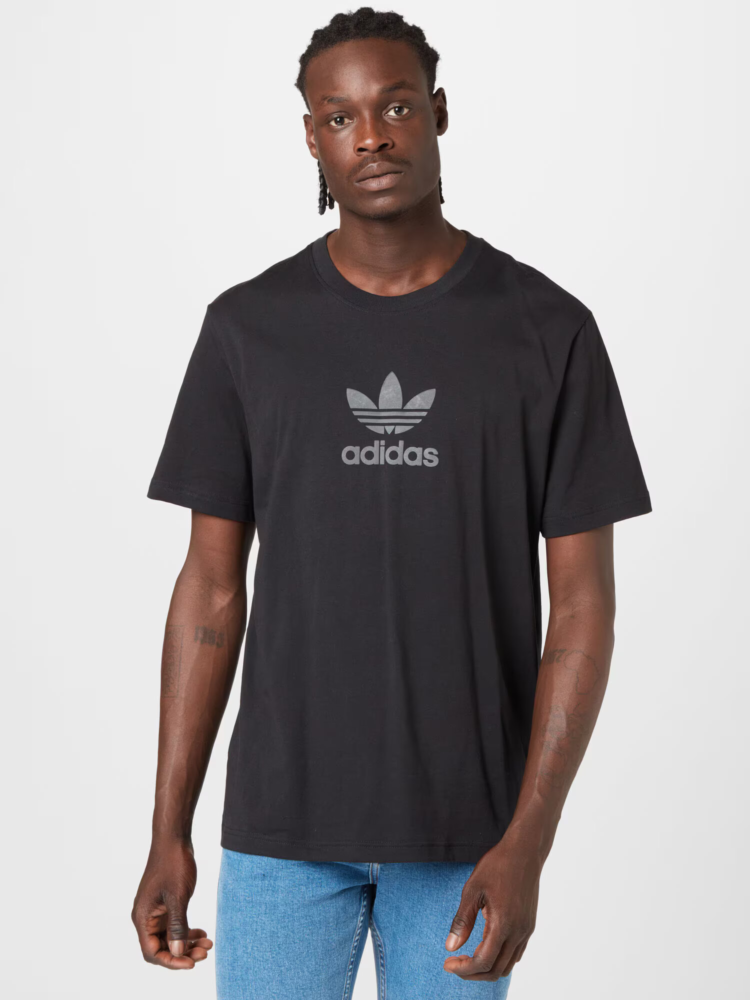 ADIDAS ORIGINALS Majica siva / črna - Pepit.si