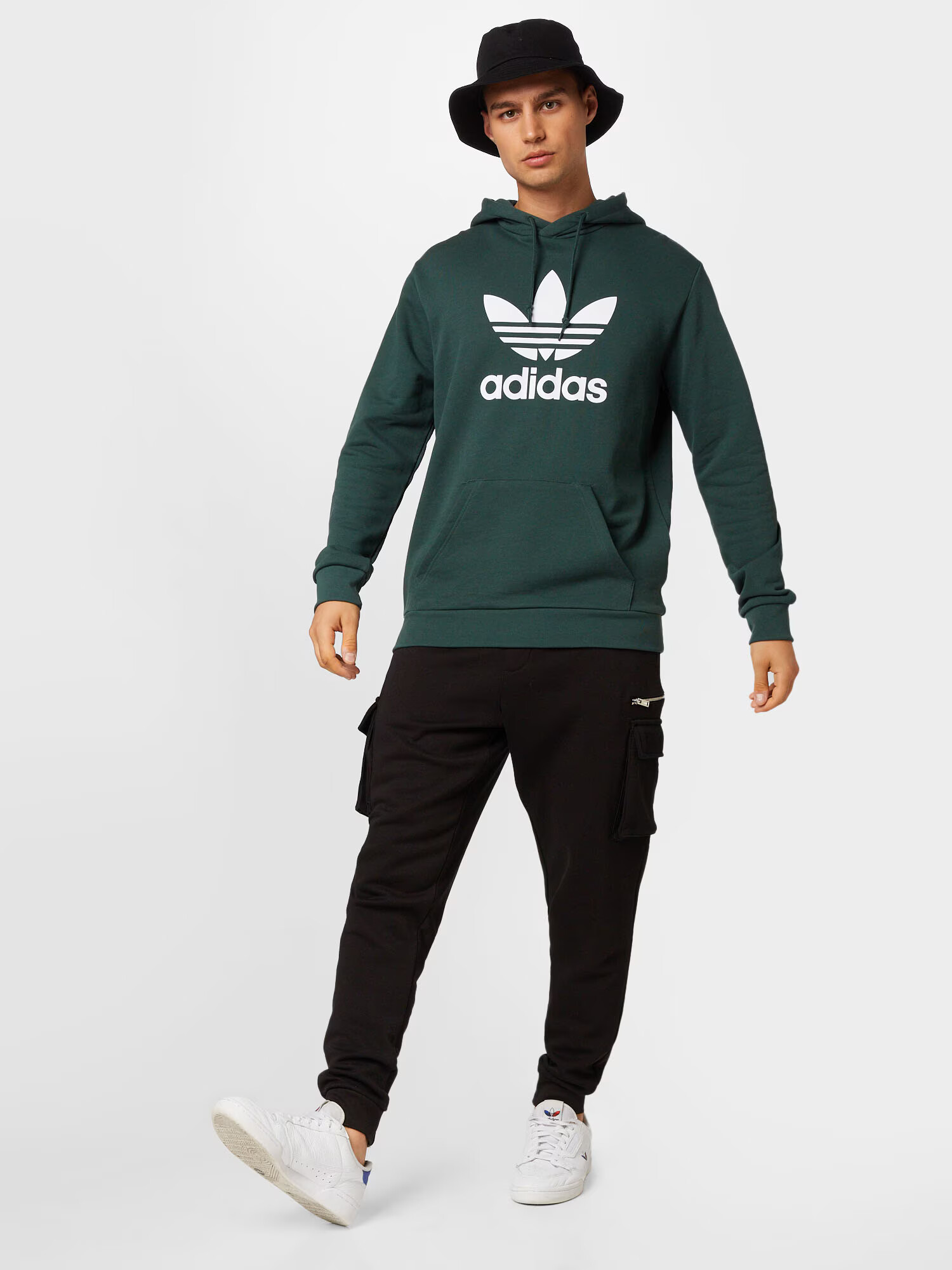 ADIDAS ORIGINALS Majica smaragd / bela - Pepit.si