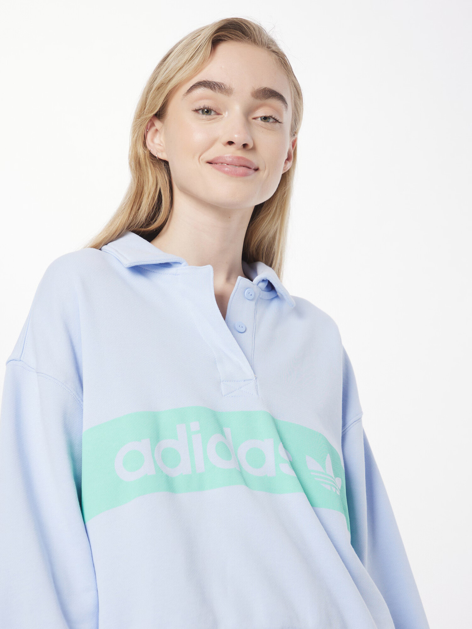 ADIDAS ORIGINALS Majica svetlo modra / žad - Pepit.si