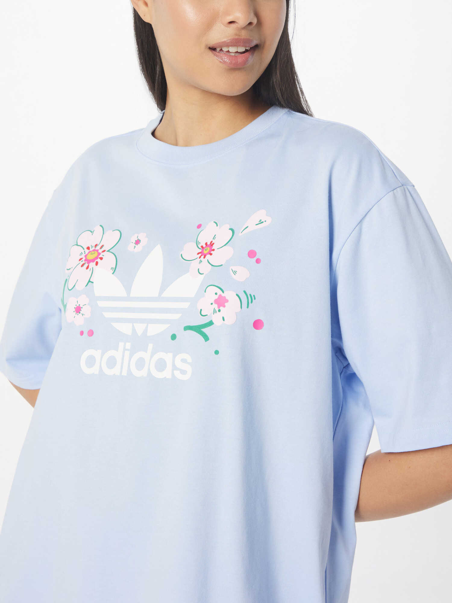 ADIDAS ORIGINALS Majica svetlo modra / zelena / roza / bela - Pepit.si