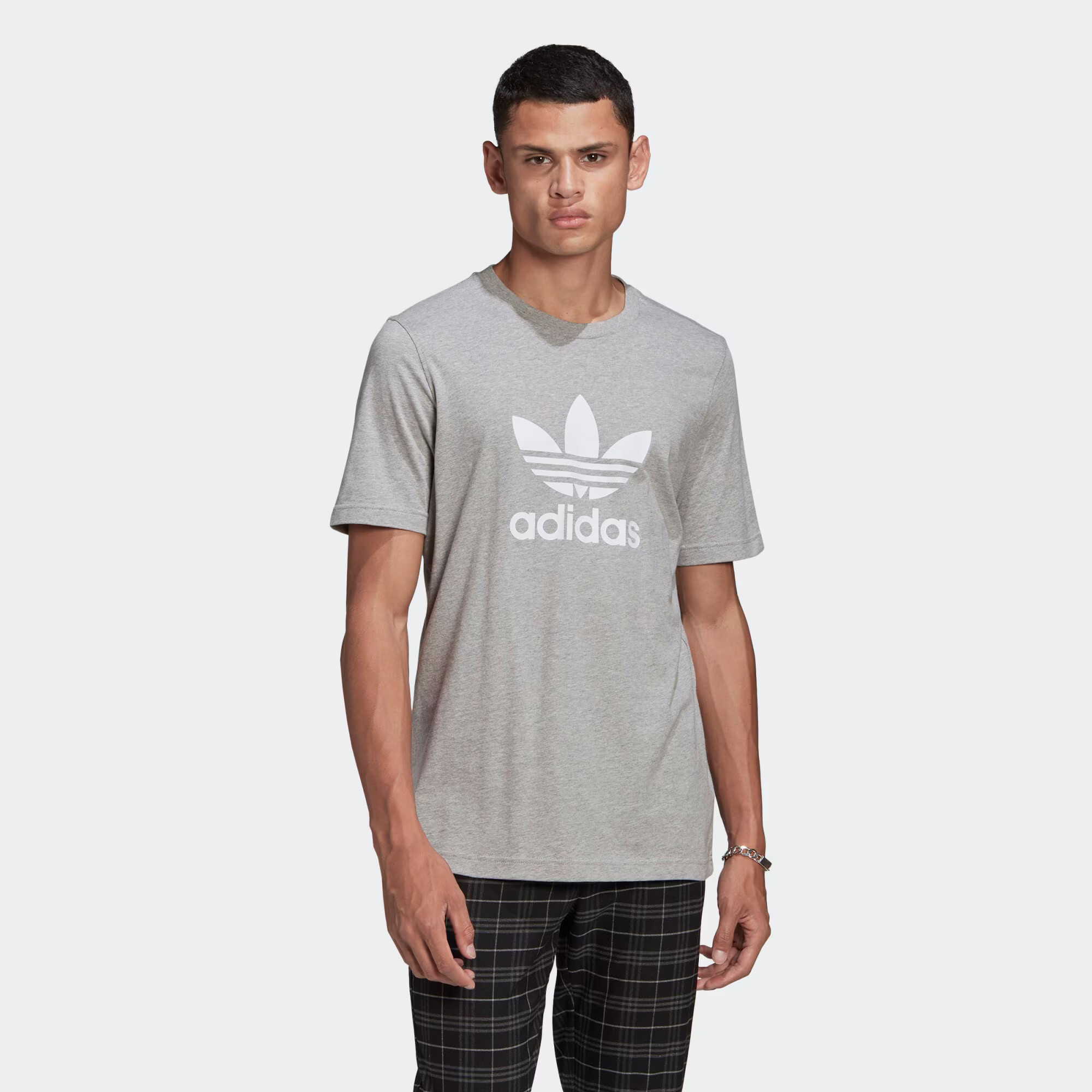 ADIDAS ORIGINALS Majica svetlo siva / bela - Pepit.si