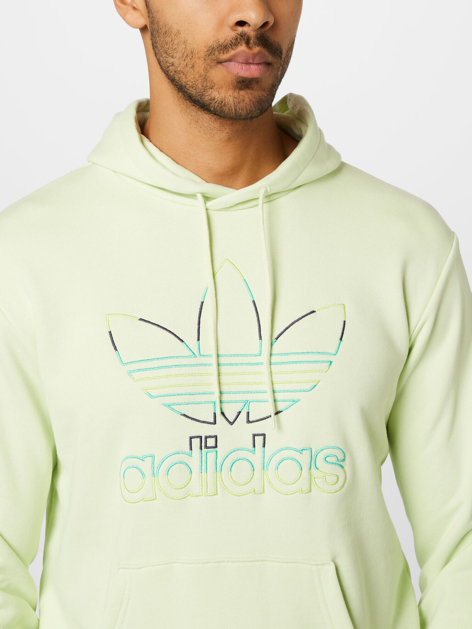 ADIDAS ORIGINALS Majica voda / temno siva / pastelno zelena - Pepit.si