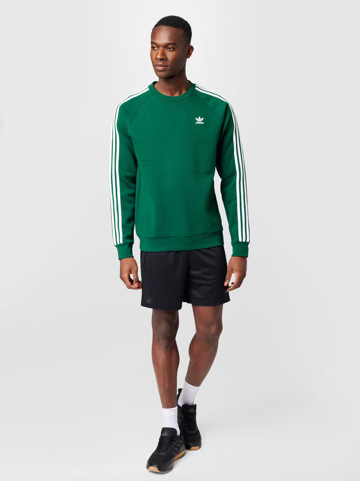 ADIDAS ORIGINALS Majica temno zelena / bela - Pepit.si