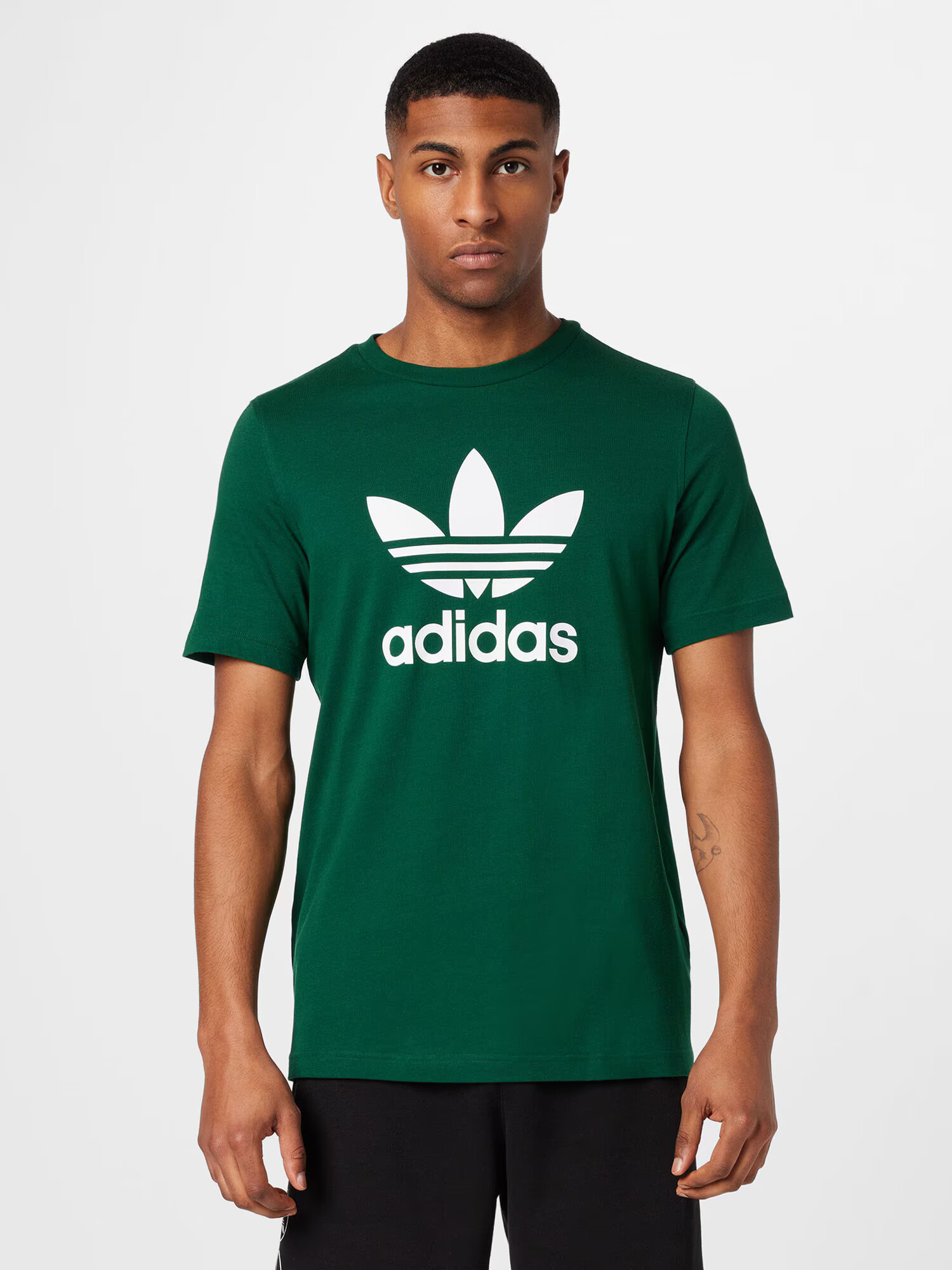 ADIDAS ORIGINALS Majica temno zelena / bela - Pepit.si