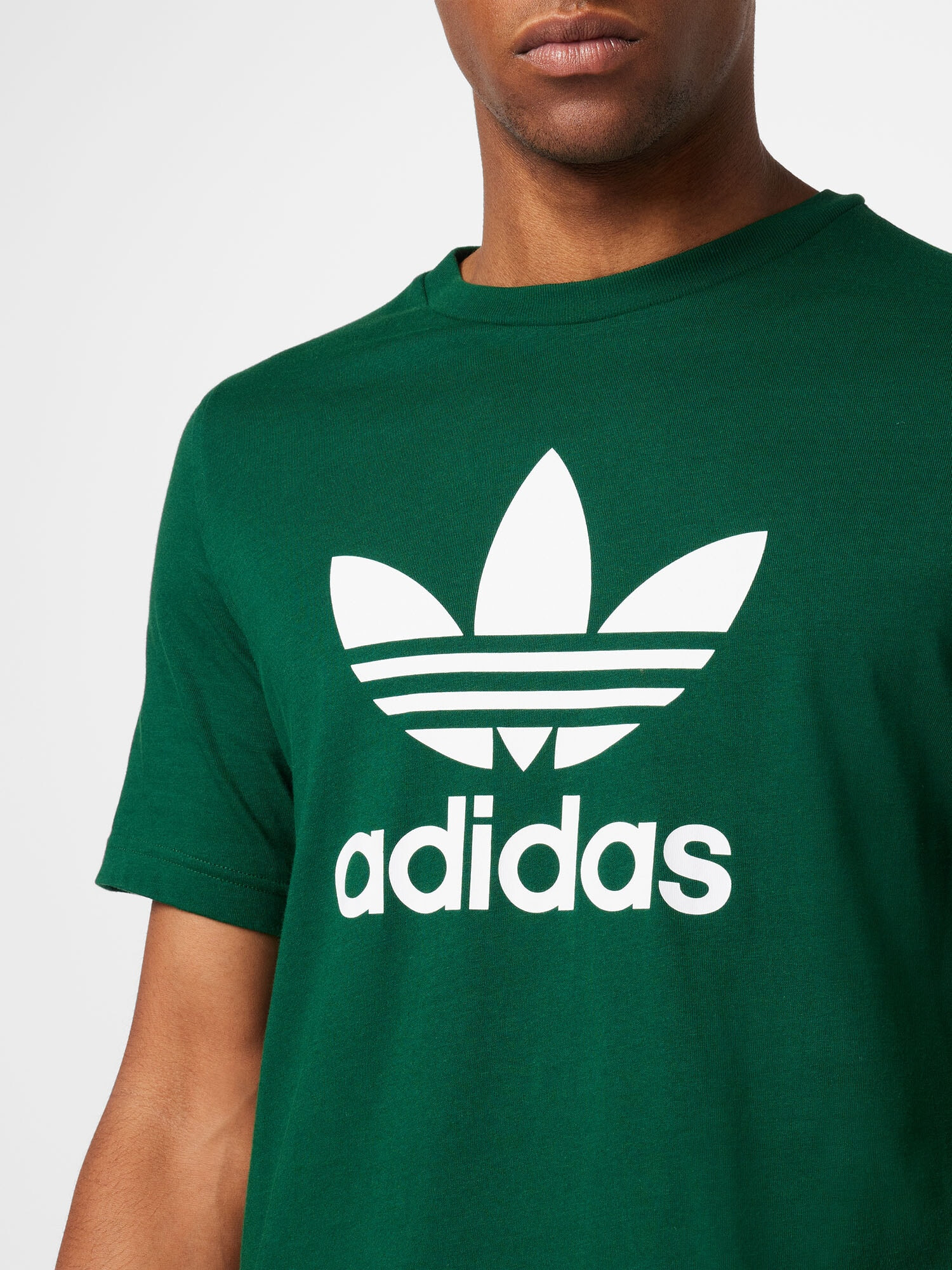 ADIDAS ORIGINALS Majica temno zelena / bela - Pepit.si