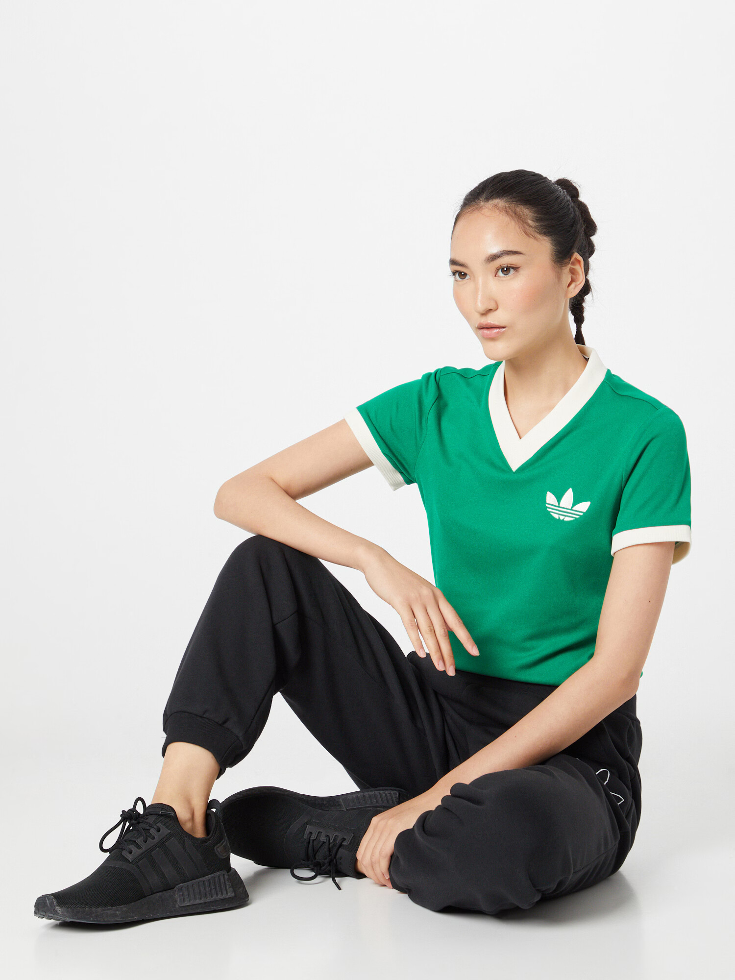 ADIDAS ORIGINALS Majica travnato zelena / bela - Pepit.si