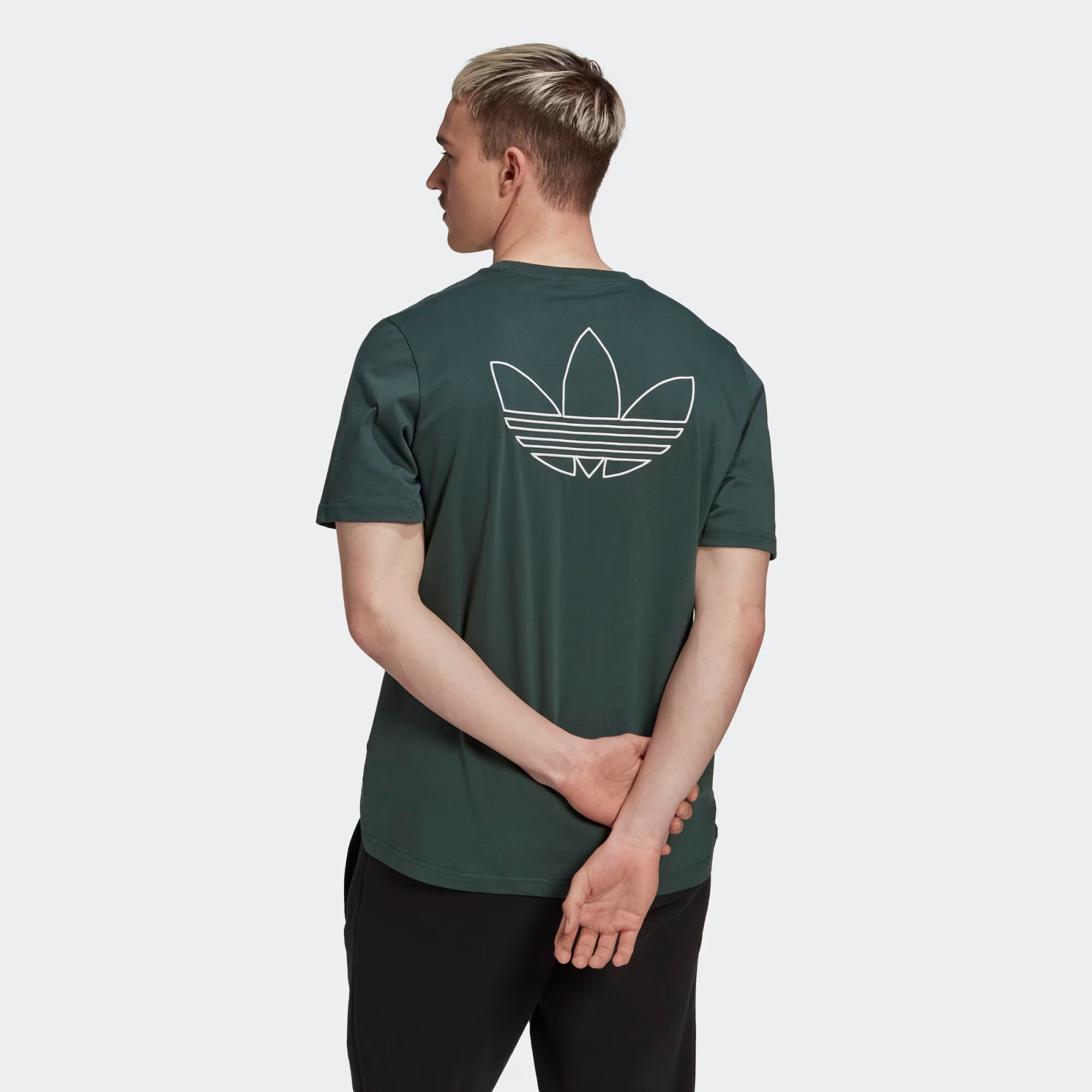 ADIDAS ORIGINALS Majica temno zelena / bela - Pepit.si