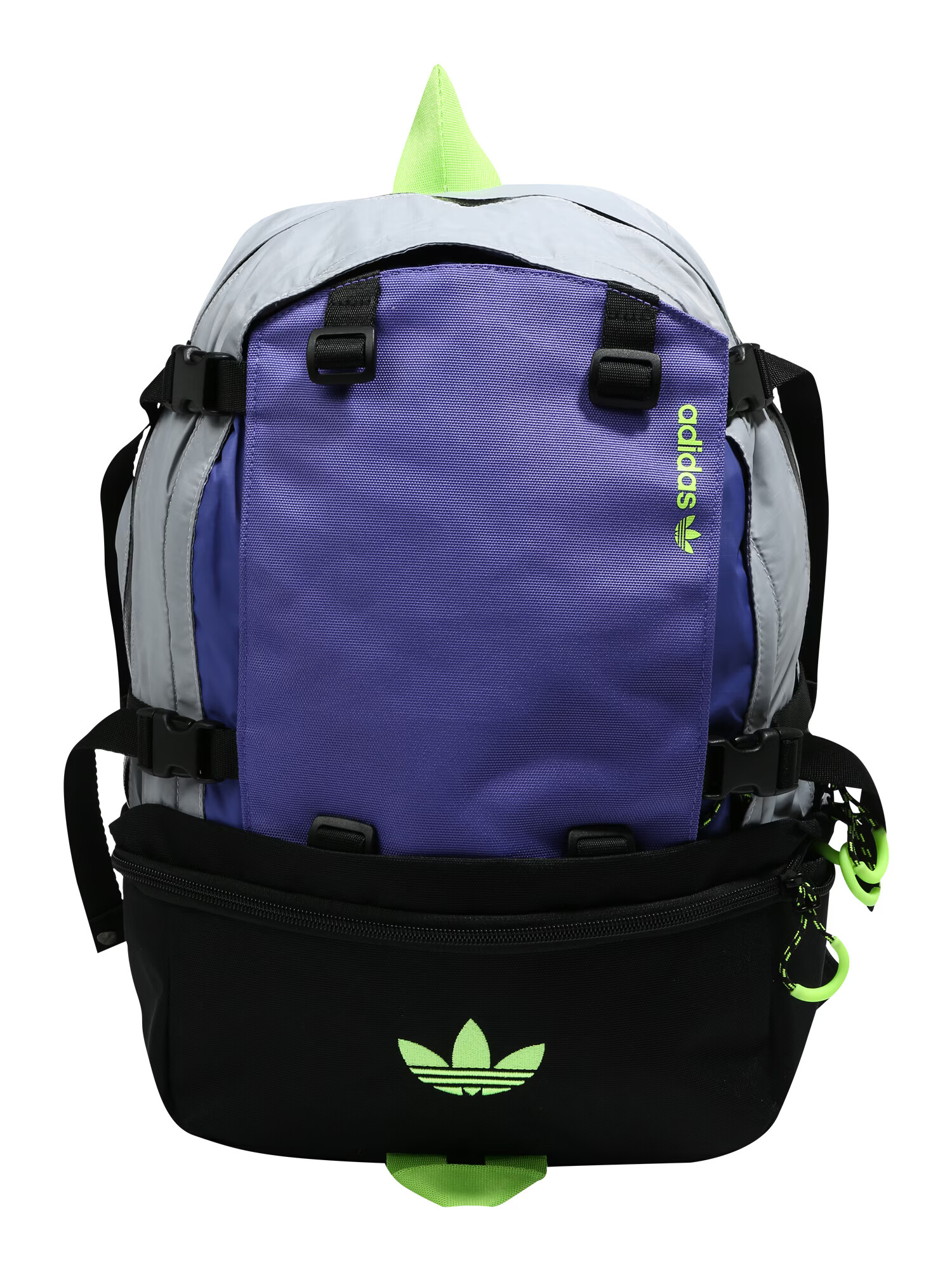 ADIDAS ORIGINALS Nahrbtnik 'Adventure' siva / modra / neonsko zelena / srebrna / črna - Pepit.si