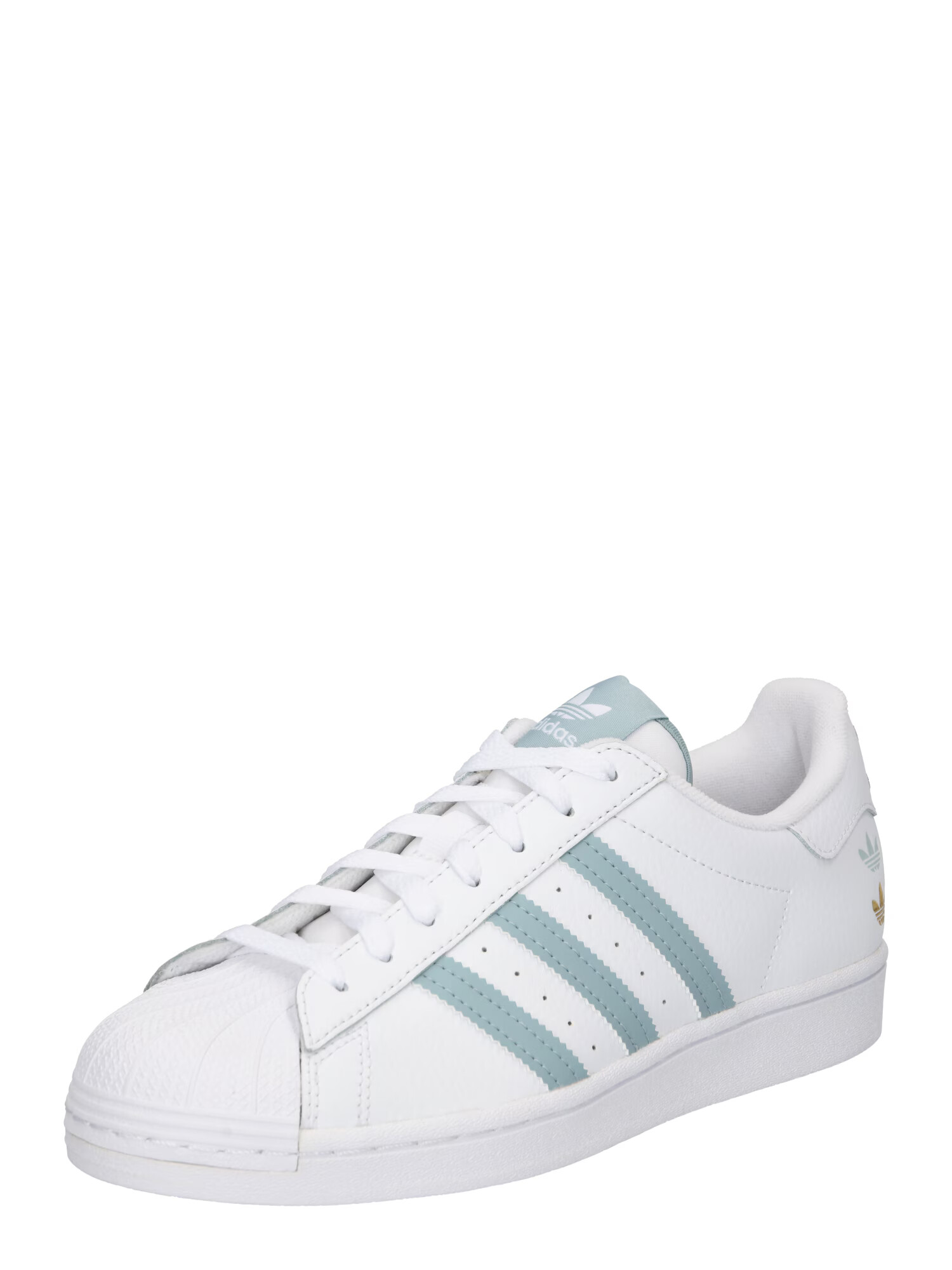 ADIDAS ORIGINALS Nizke superge 'Superstar' bela / pastelno modra / zlato-rumena - Pepit.si