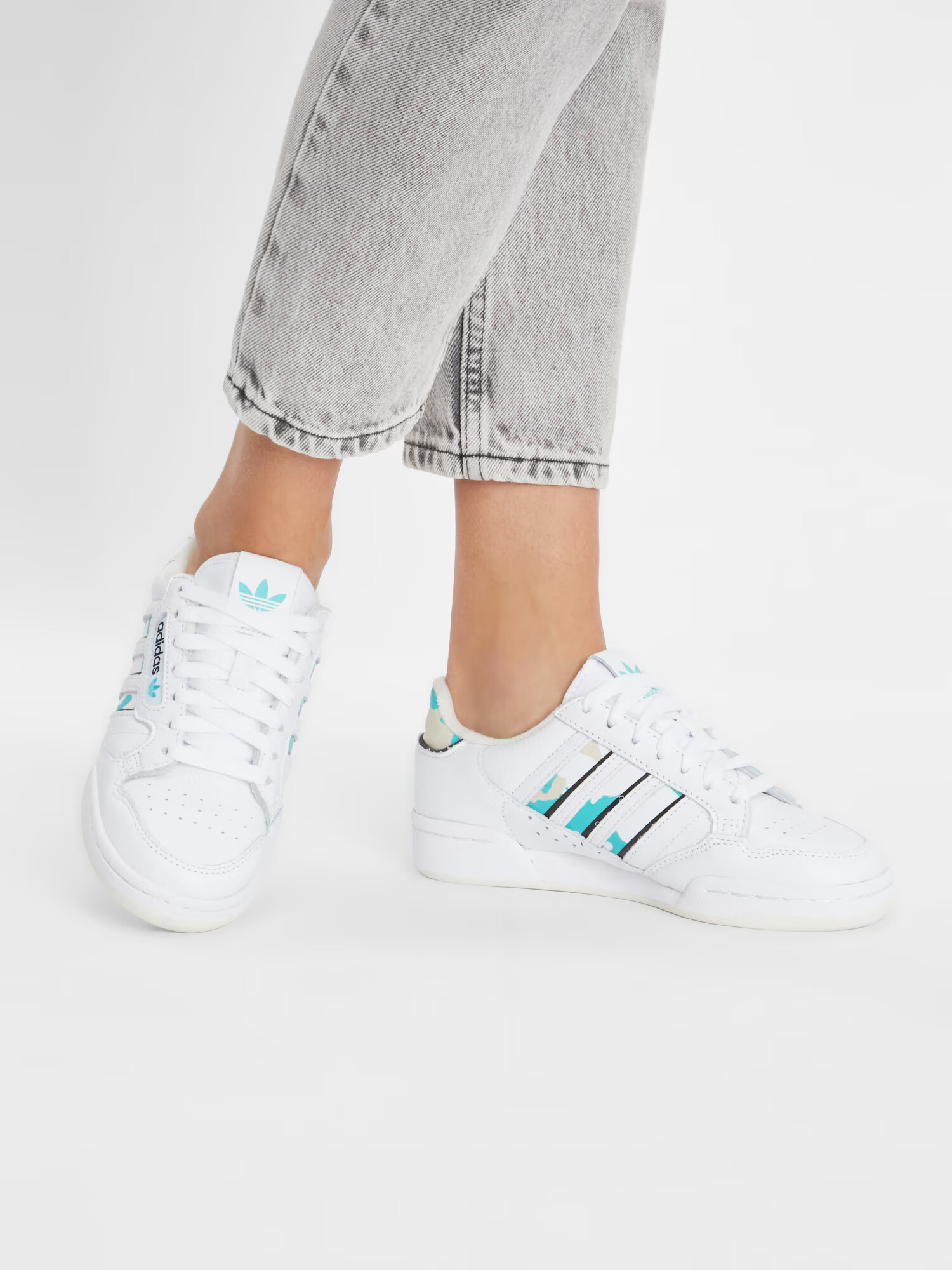 ADIDAS ORIGINALS Nizke superge 'CONTINENTAL 80' bež / žad / črna / bela - Pepit.si