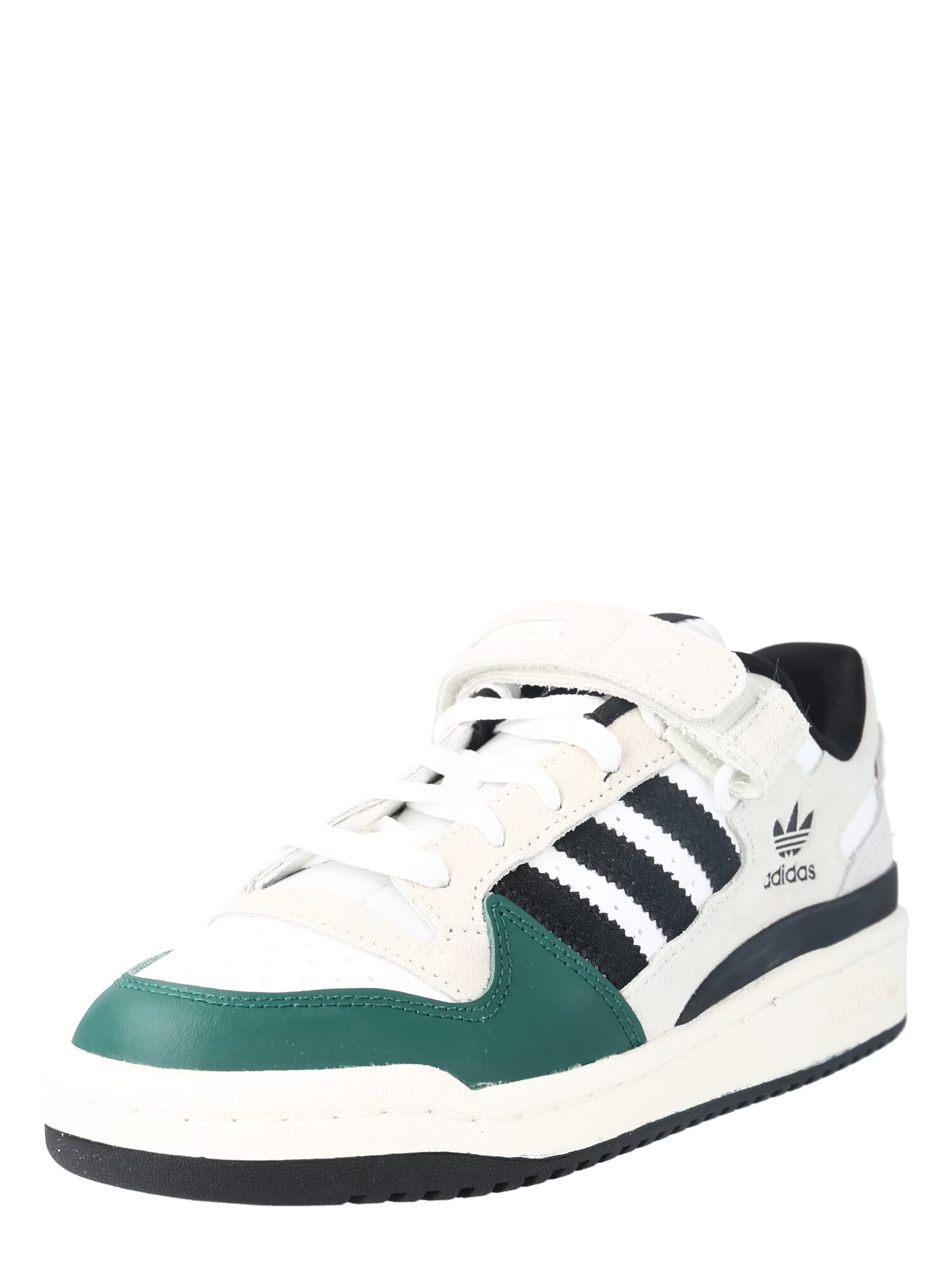 ADIDAS ORIGINALS Nizke superge 'FORUM' bela / črna / temno zelena / volneno bela - Pepit.si