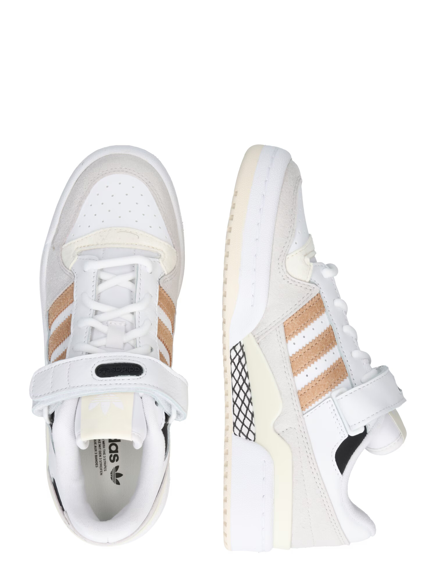 ADIDAS ORIGINALS Nizke superge 'Forum' kit / svetlo rjava / črna / bela - Pepit.si