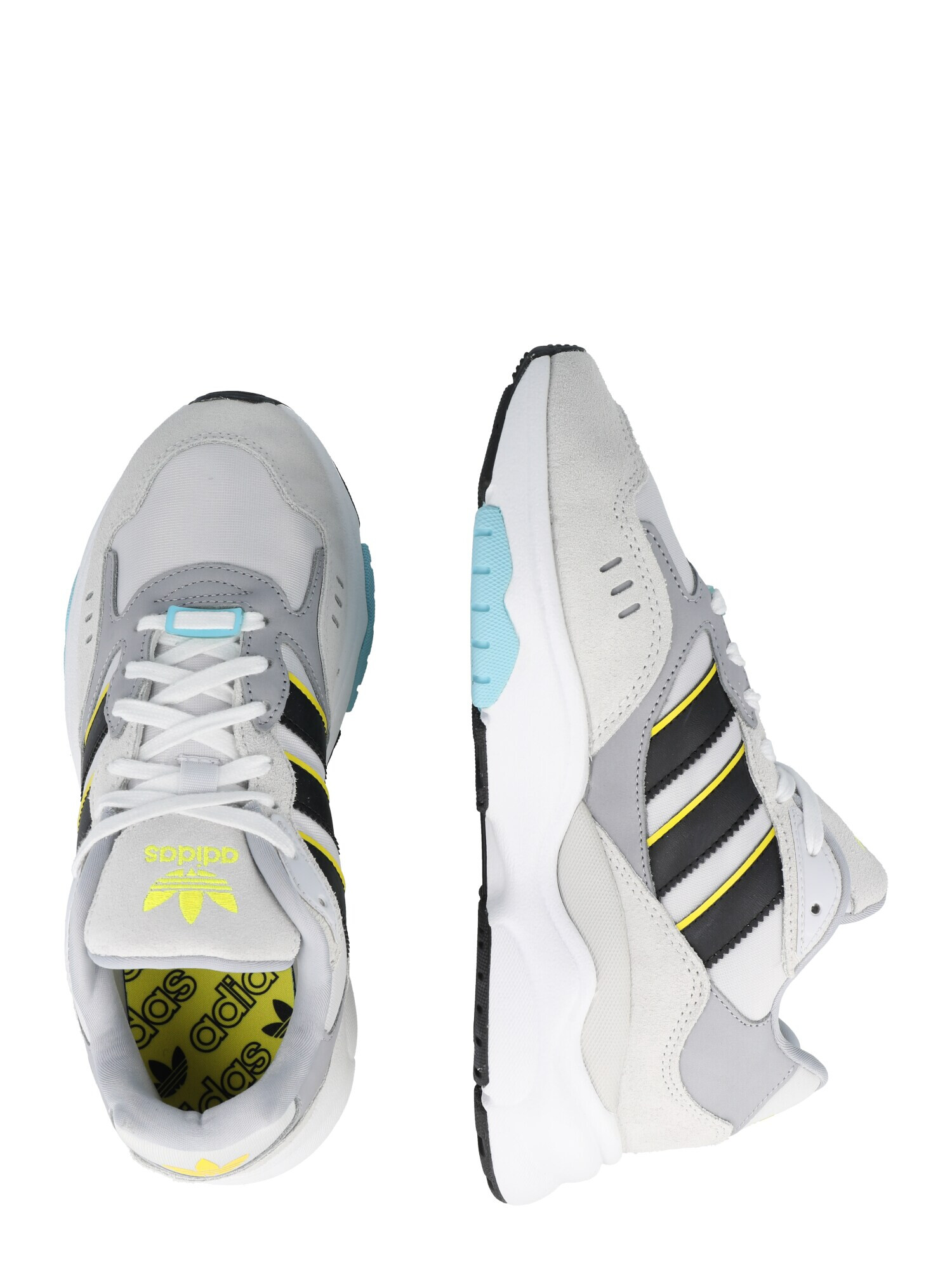 ADIDAS ORIGINALS Nizke superge 'RETROPY MYSTIQUE' siva / svetlo siva / neonsko zelena / črna - Pepit.si