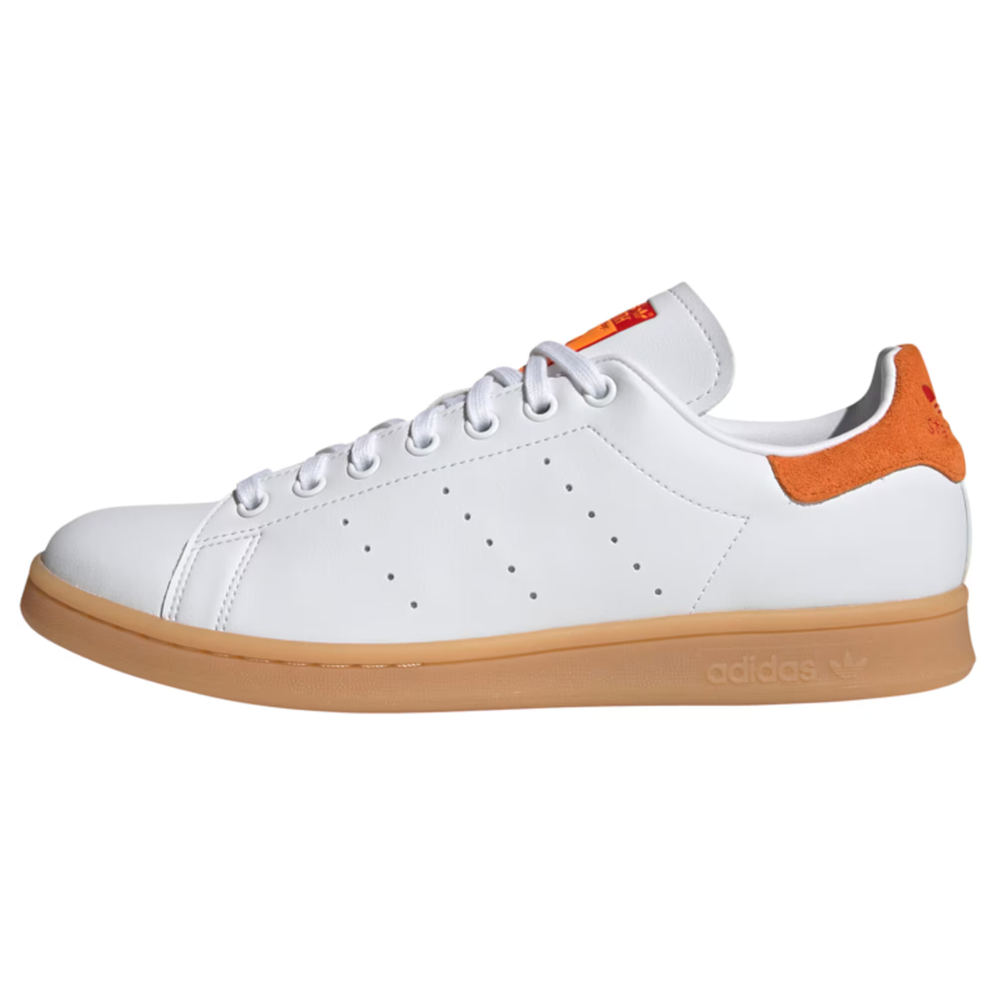 ADIDAS ORIGINALS Nizke superge 'Stan Smith' bela / rjava / oranžna / rdeča - Pepit.si